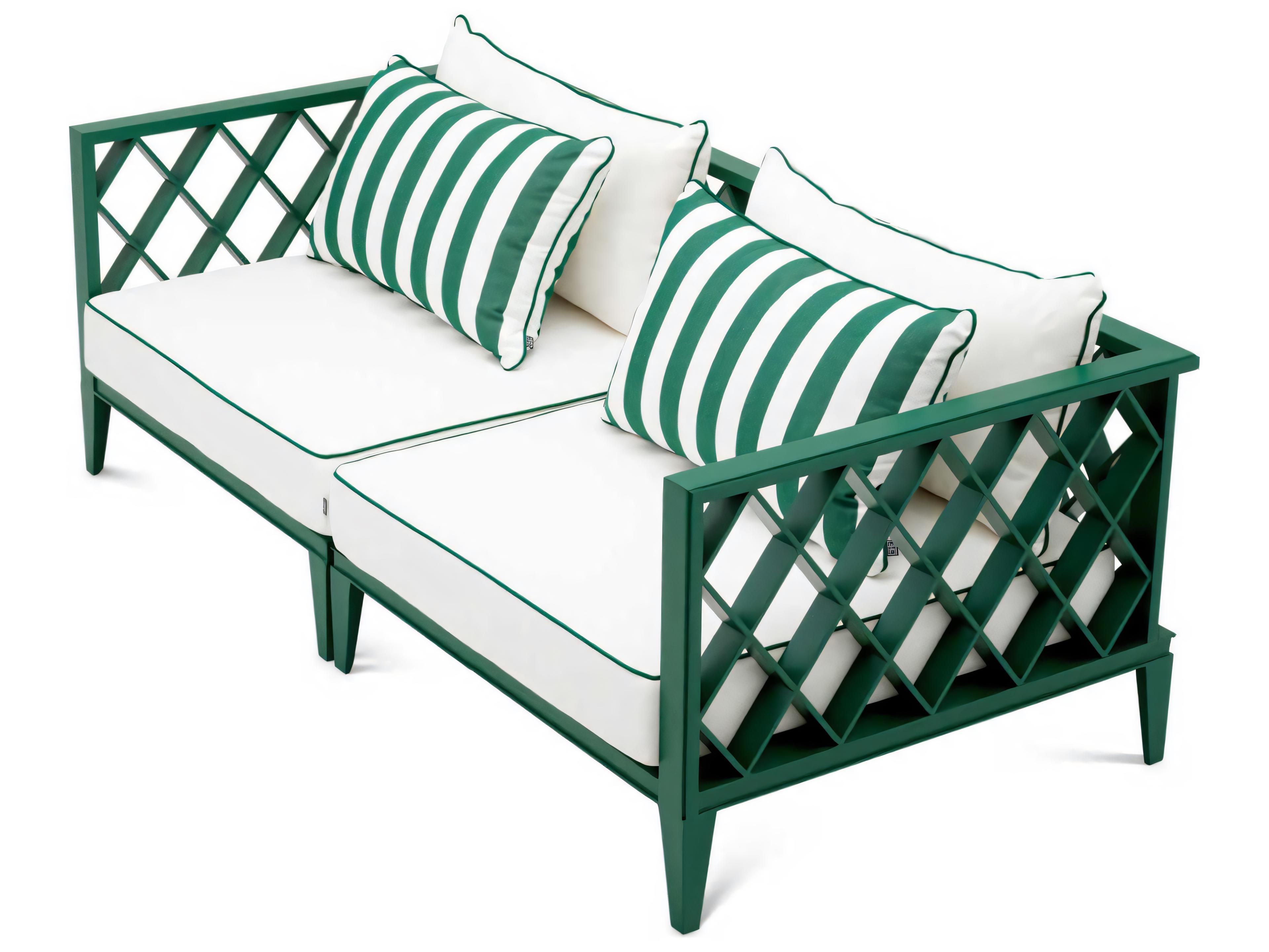 Eichholtz Outdoor Green Finish Blaise Off-white Florent Sofa