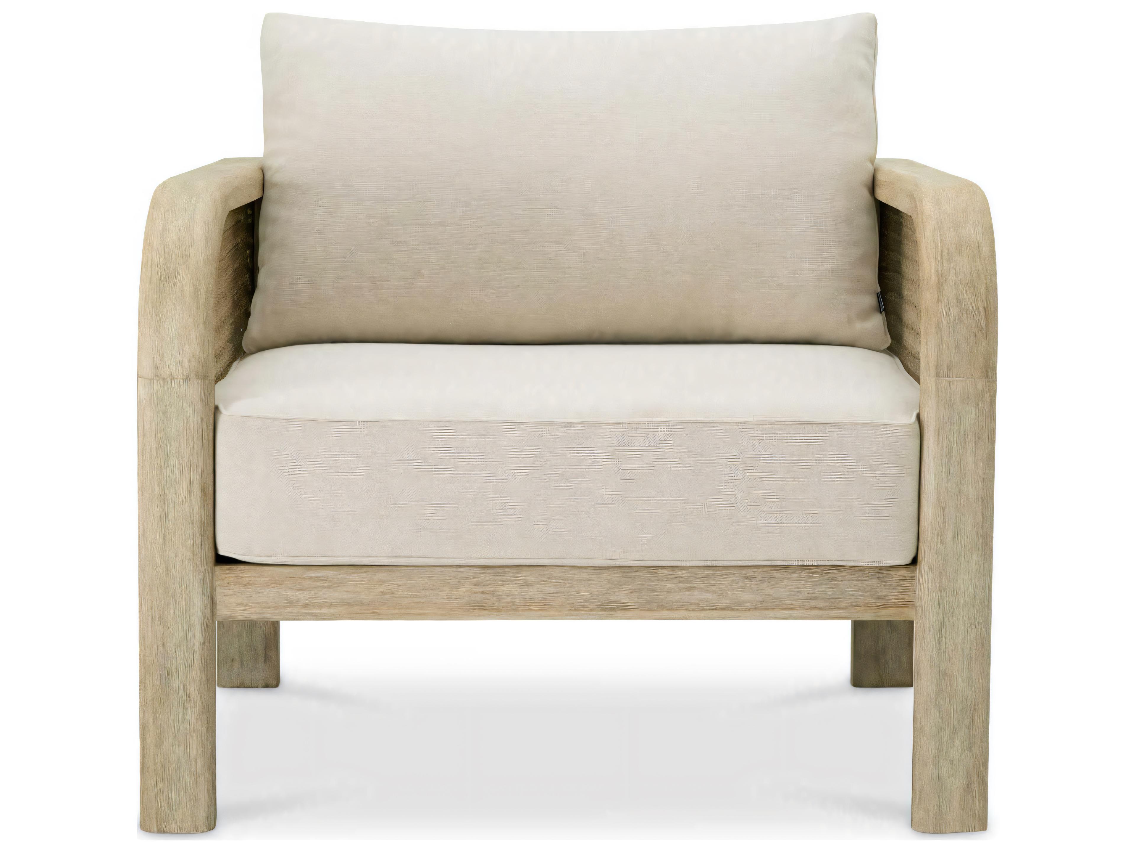 Eichholtz Outdoor Aged Teak Beige Rope Viola Sand Lounge Chair