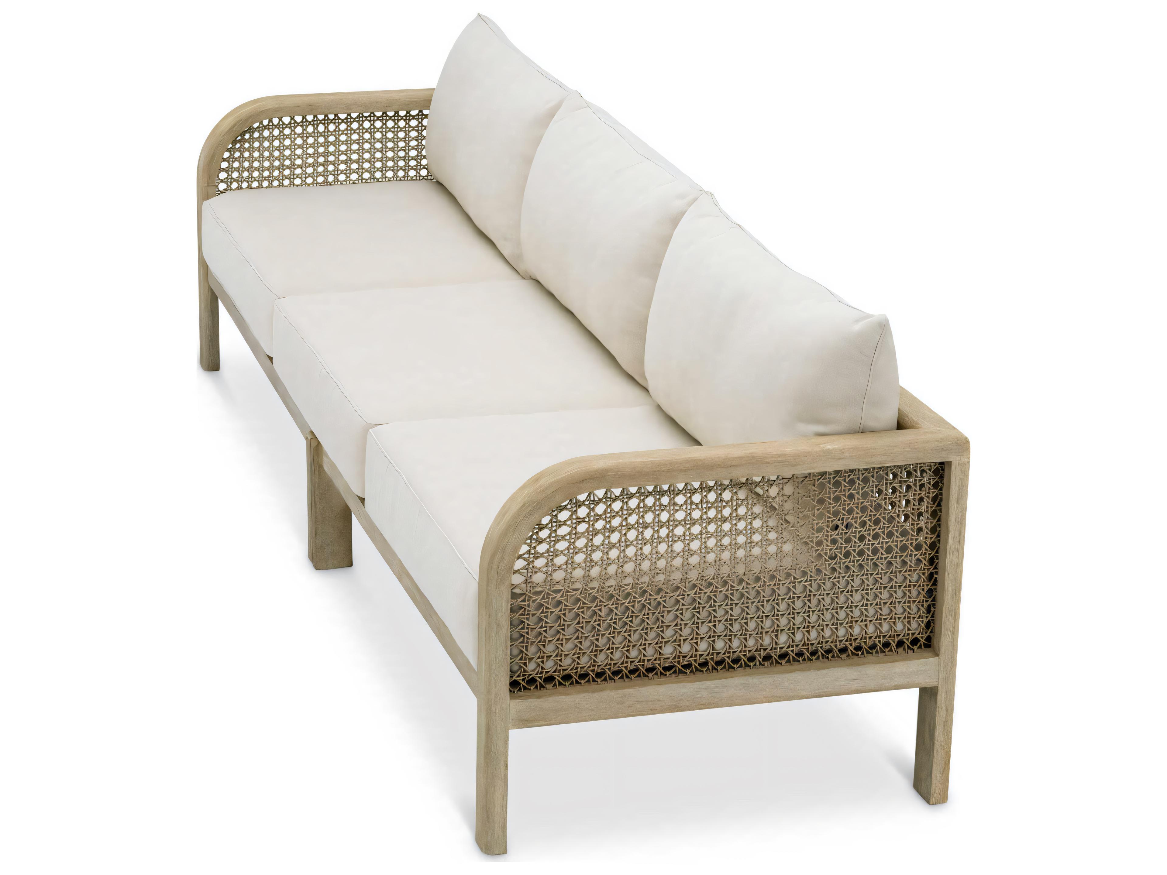 Eichholtz Outdoor Aged Teak Beige Rope Viola Sand Sofa