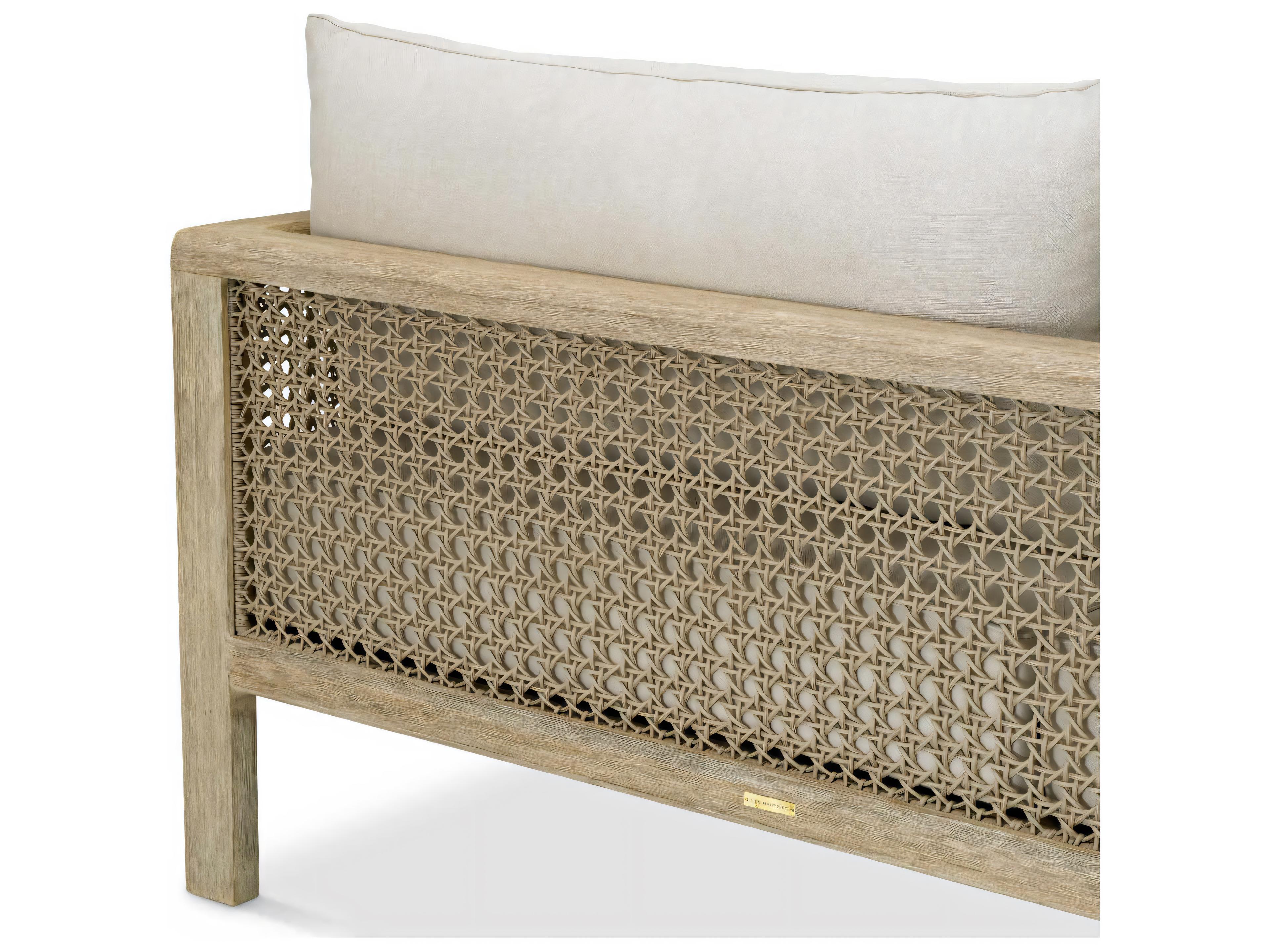 Eichholtz Outdoor Aged Teak Beige Rope Viola Sand Sofa