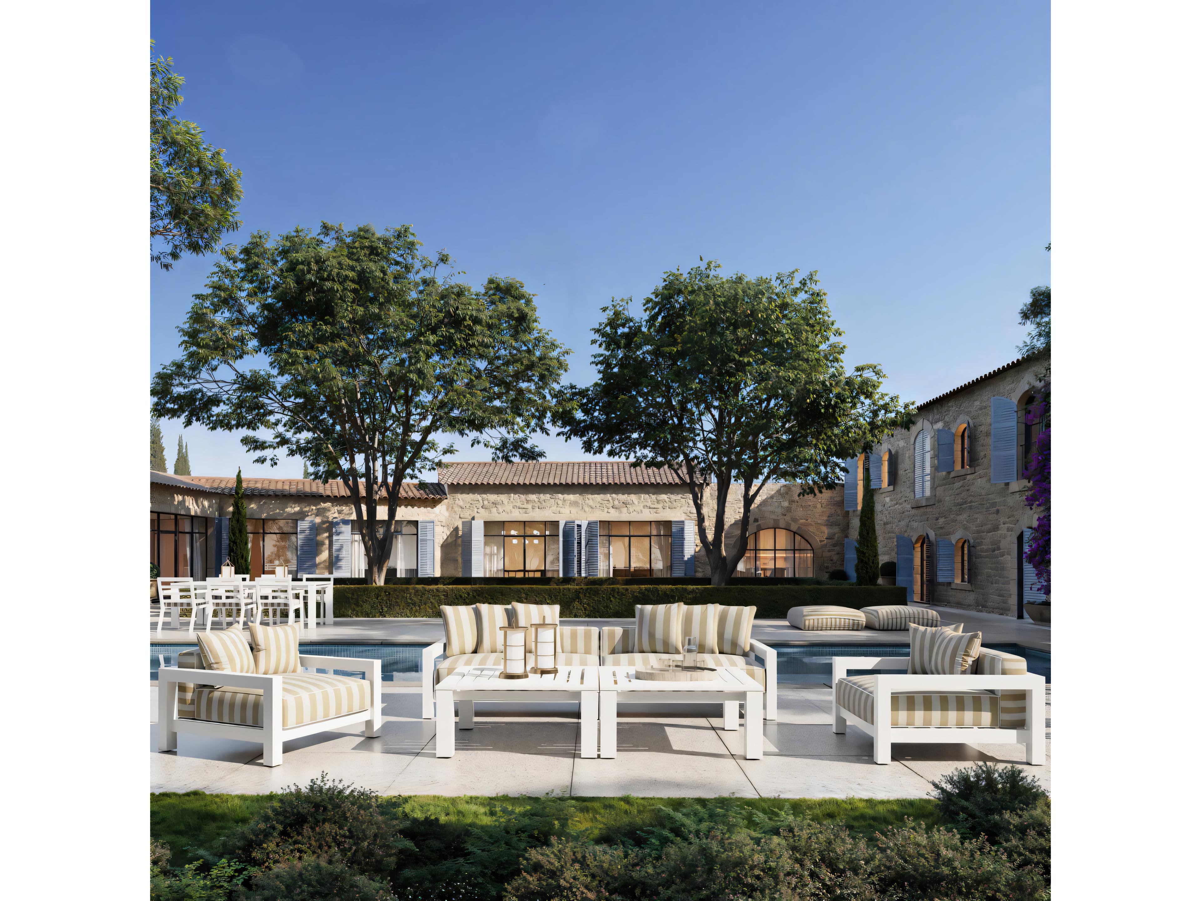 Eichholtz Outdoor Cap-antibes Aluminum Cushion Lounge Set