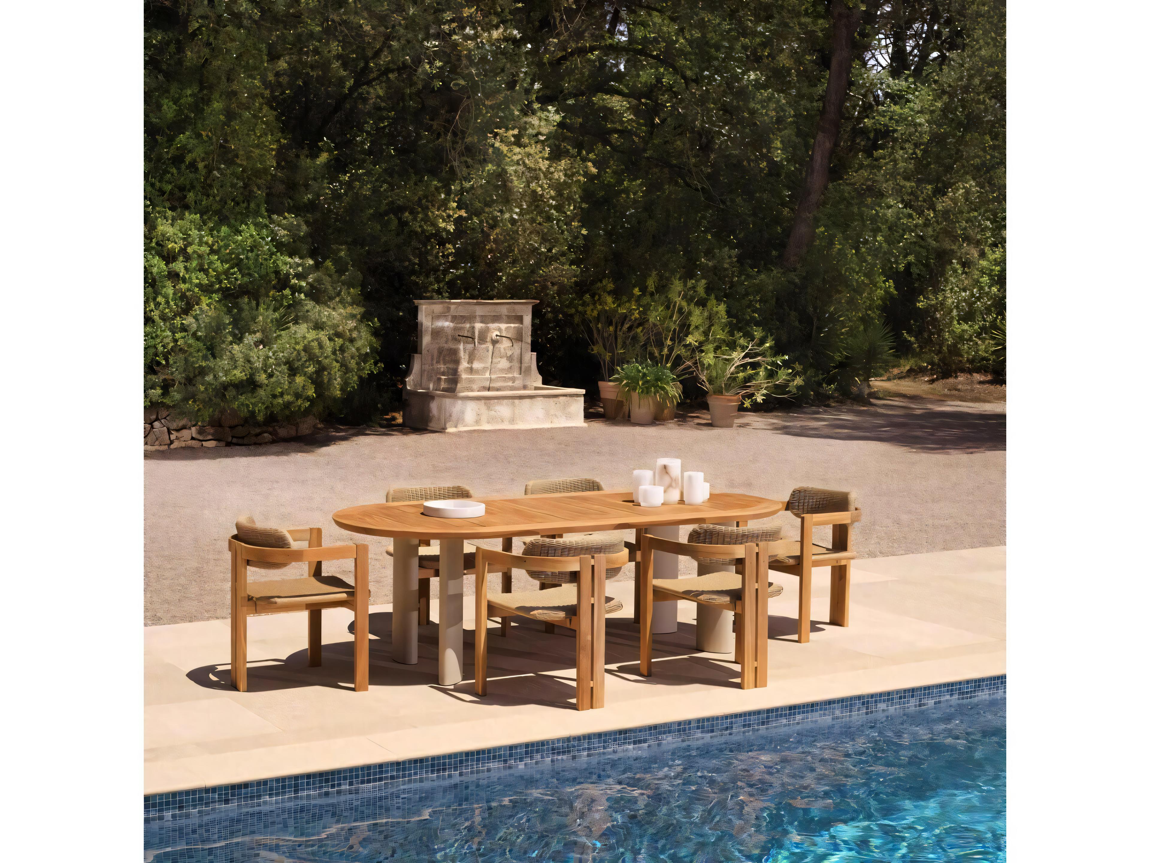Eichholtz Outdoor Donato Teak Dining Set