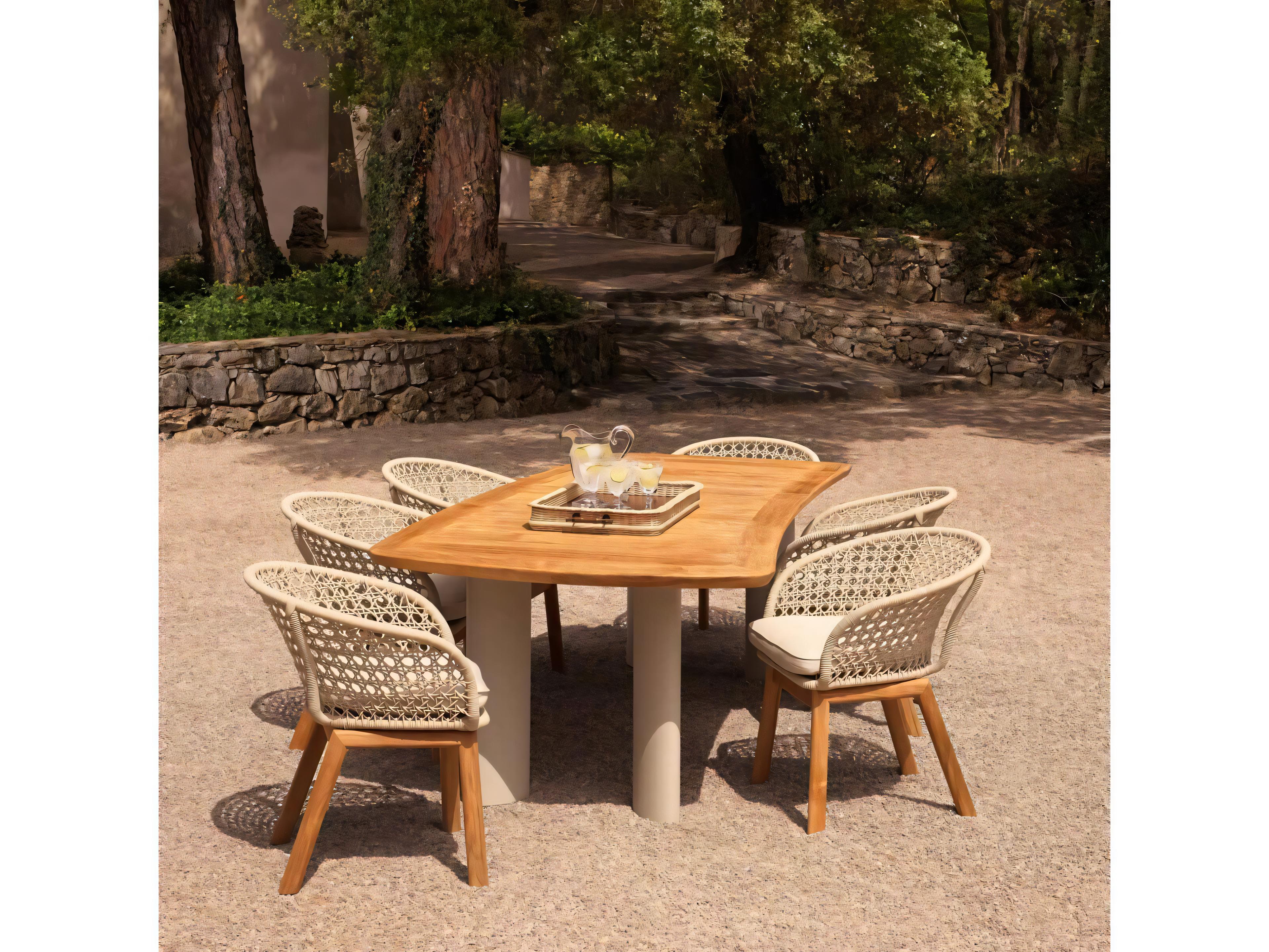 Eichholtz Outdoor Trinity Teak Dining Set