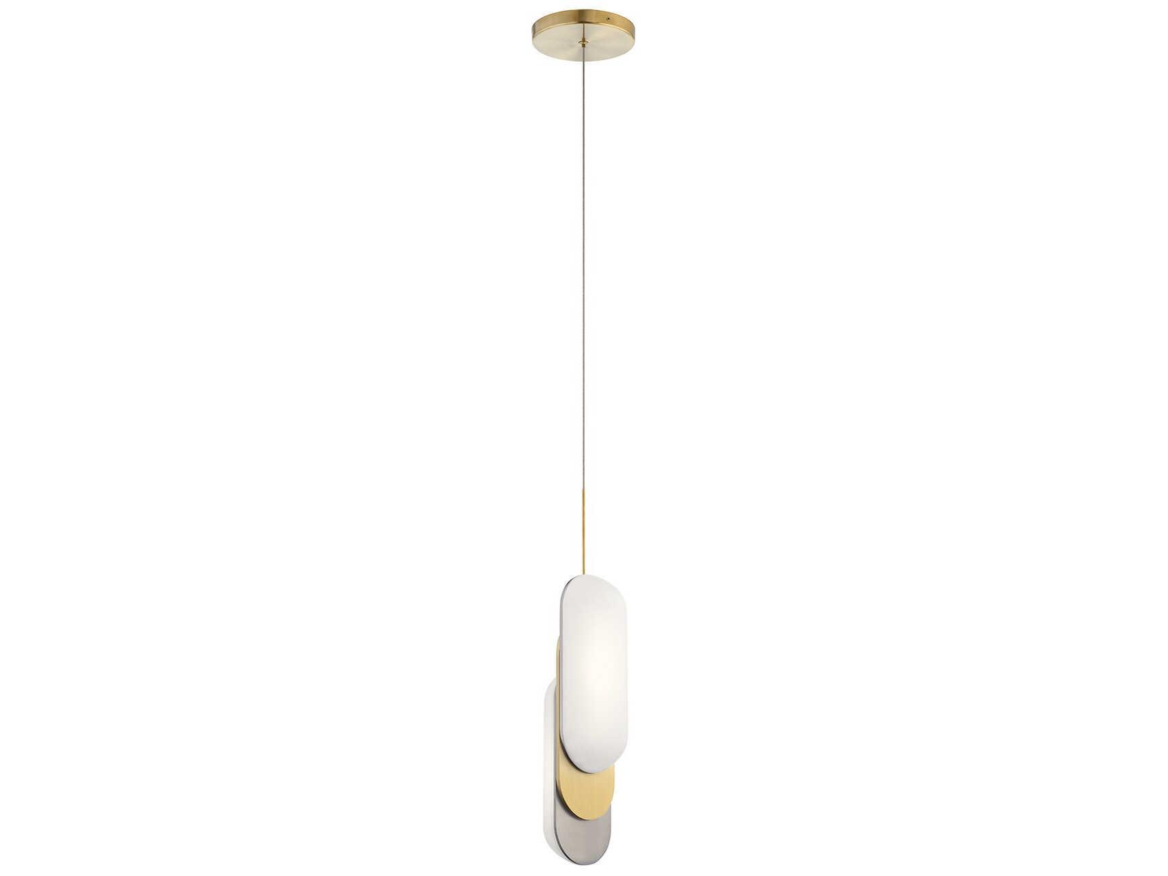 Elan Shima 2-Light Champagne Gold LED Geometric Mini Pendant