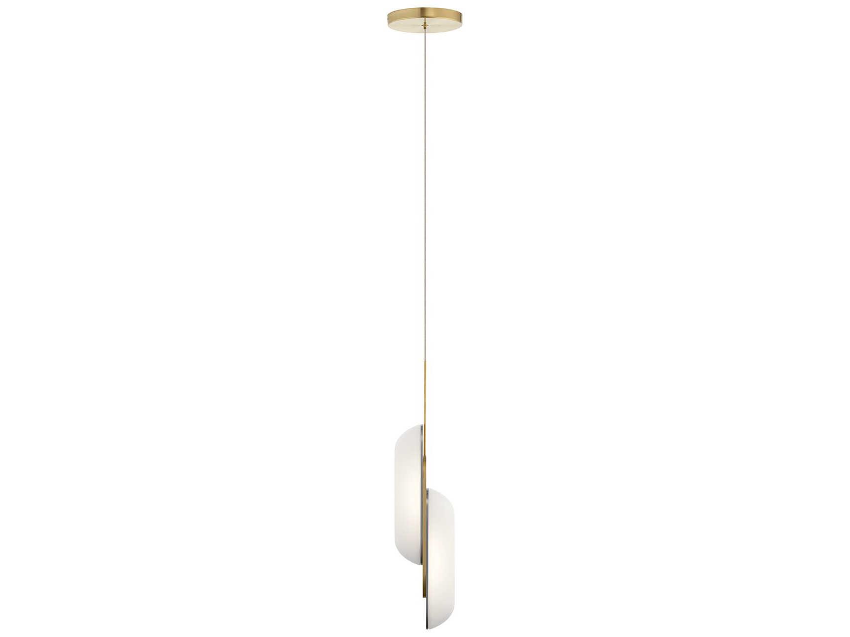 Elan Shima 2-Light Champagne Gold LED Geometric Mini Pendant