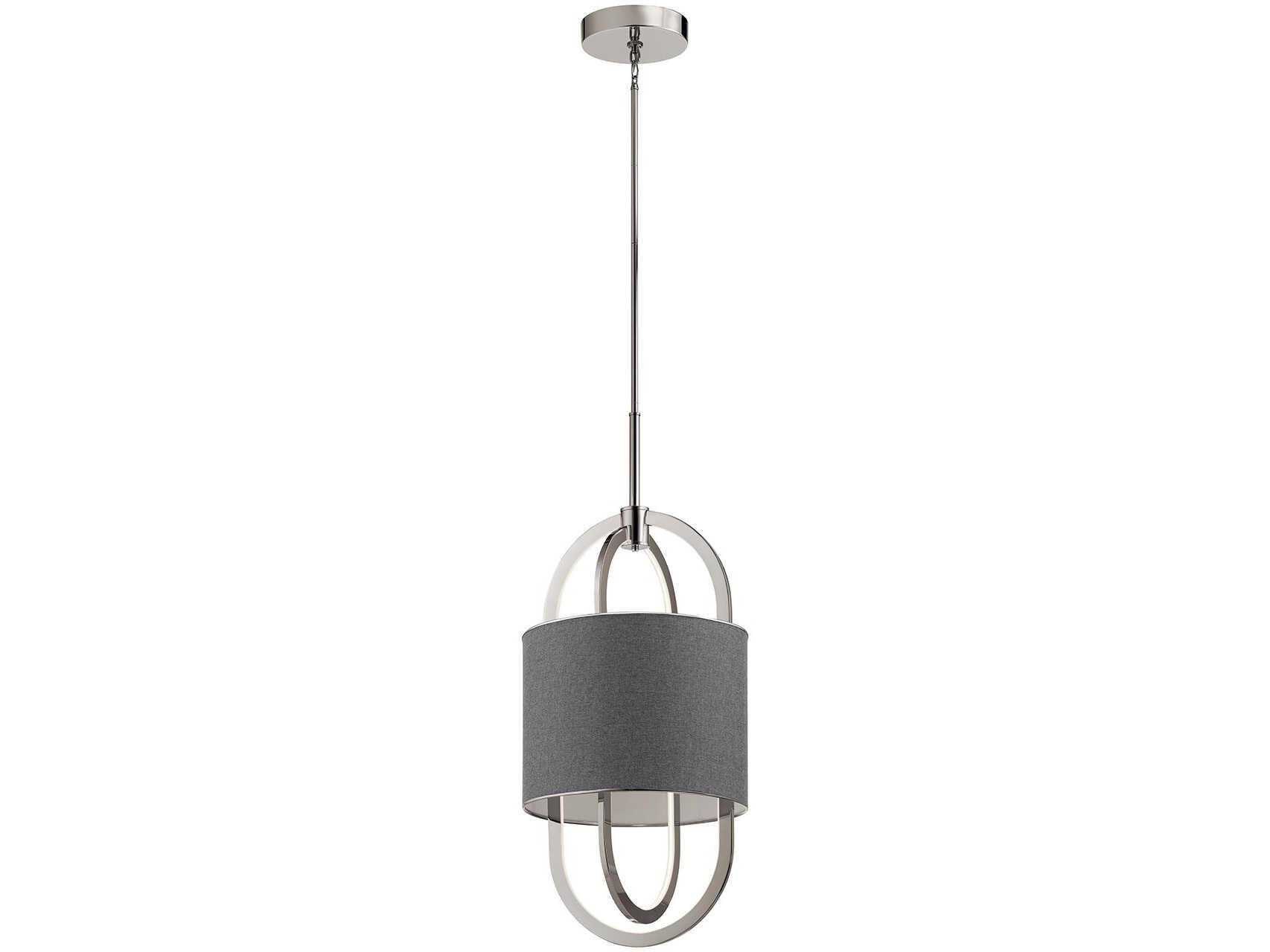 Elan Jolana 2-Light Polished Nickel LED Drum Pendant