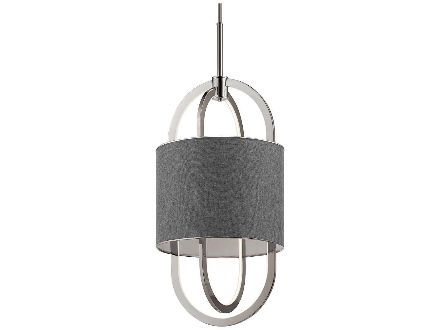 Elan Jolana 2-Light Polished Nickel LED Drum Pendant