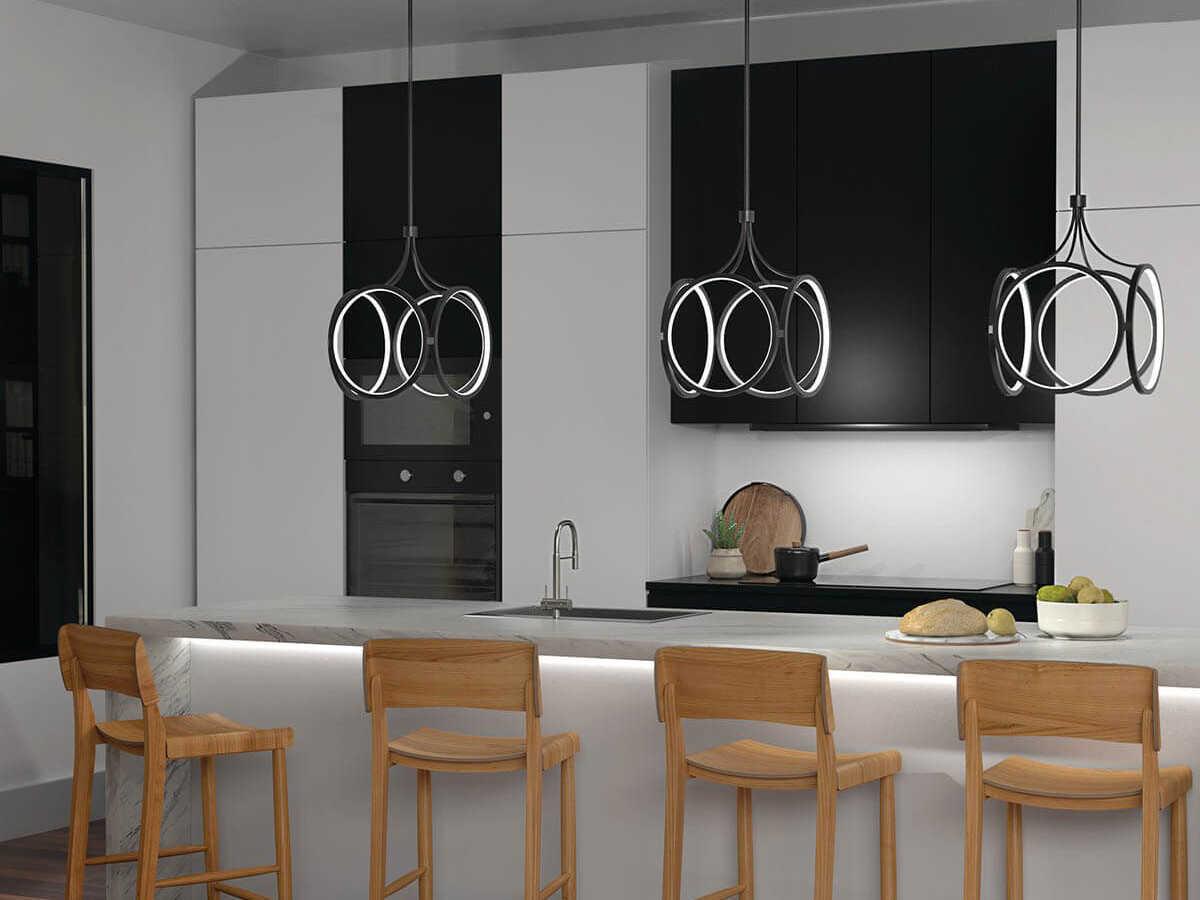 Elan Ciri 1-Light Matte Black LED Pendant