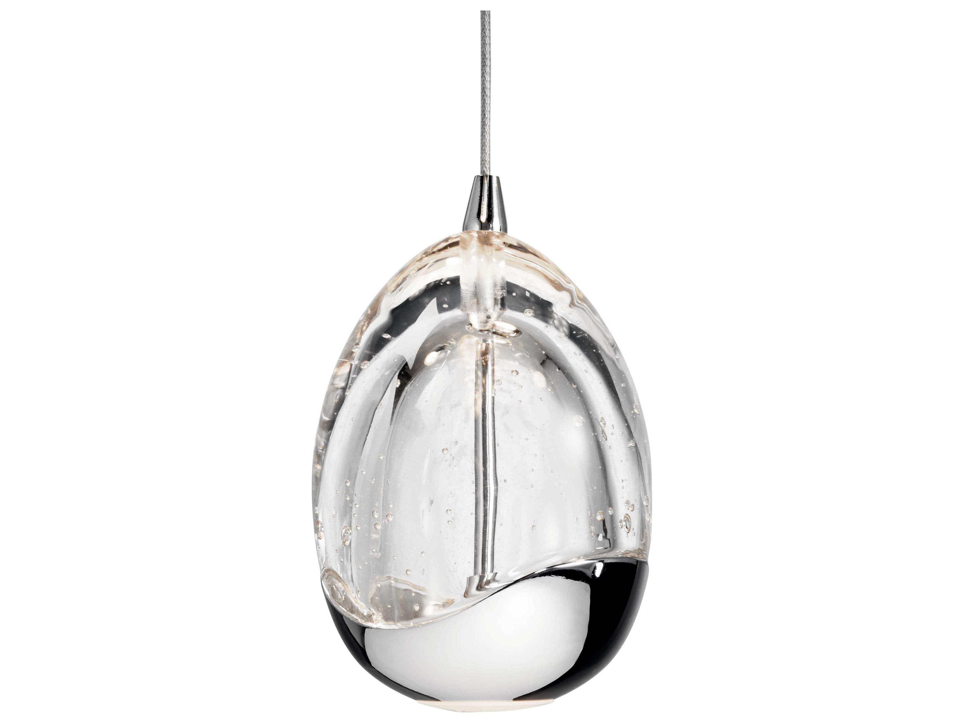 Elan Lavinia 1-Light Chrome Crystal Glass Globe Mini Pendant