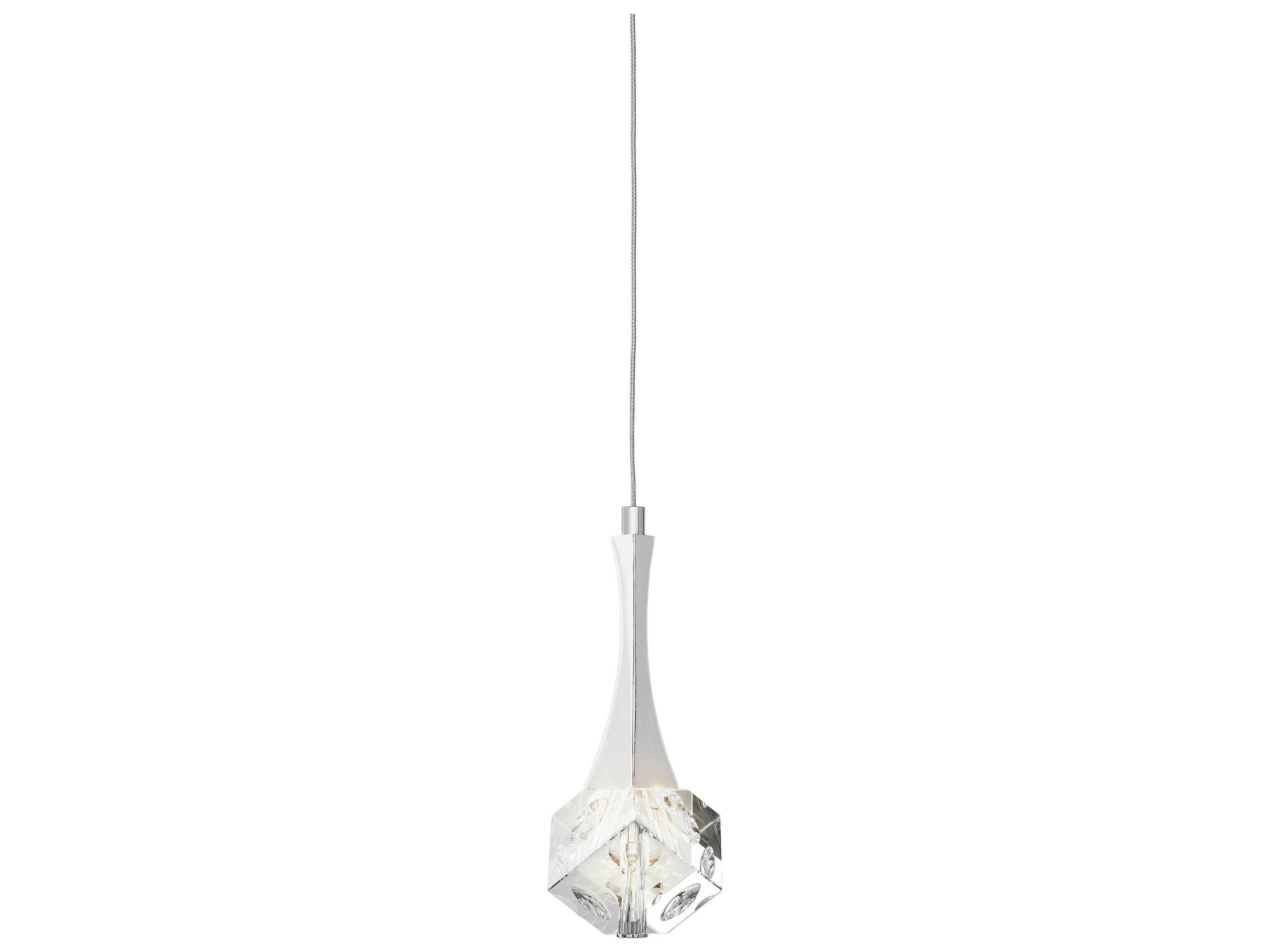 Elan Rockne 1-Light Chrome Crystal LED Mini Pendant
