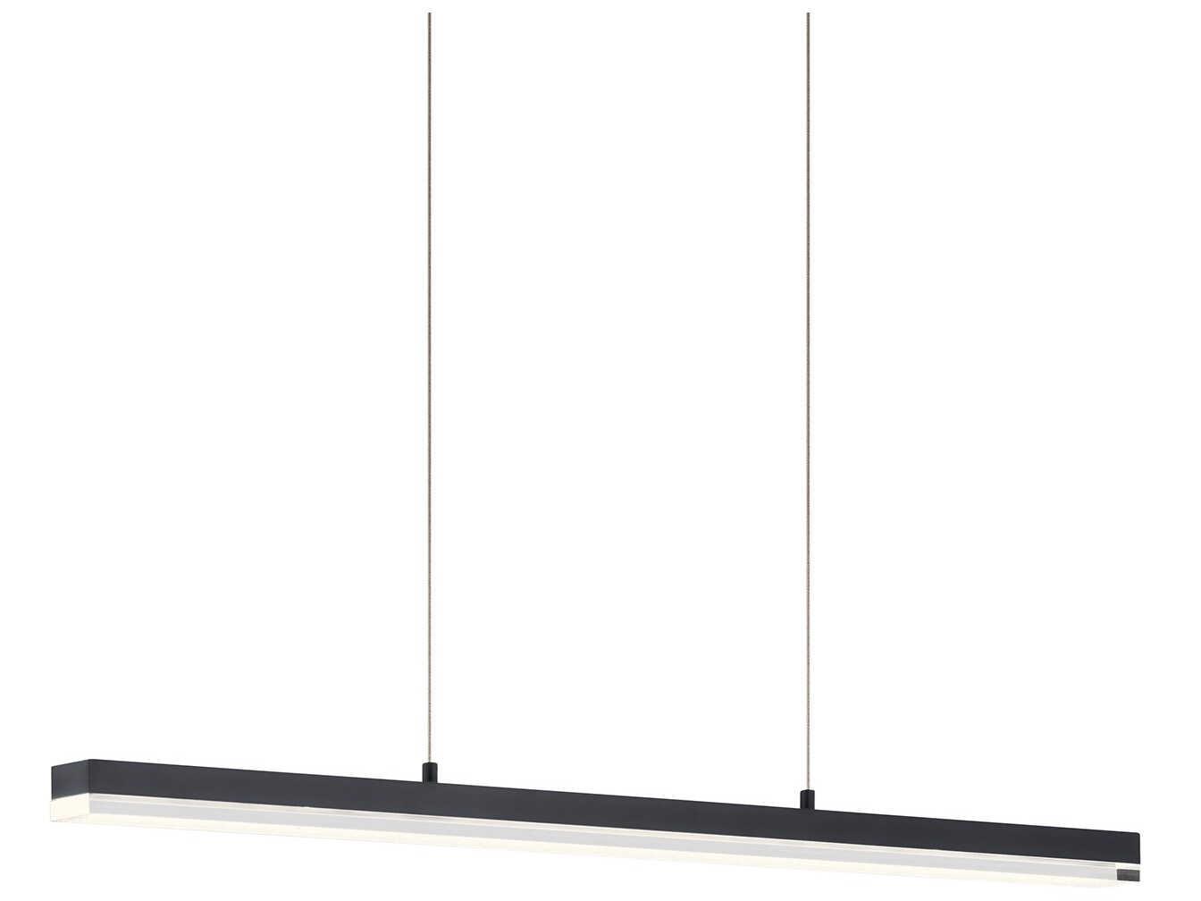 Elan Gorve 1-Light Matte Black LED Linear Island Pendant