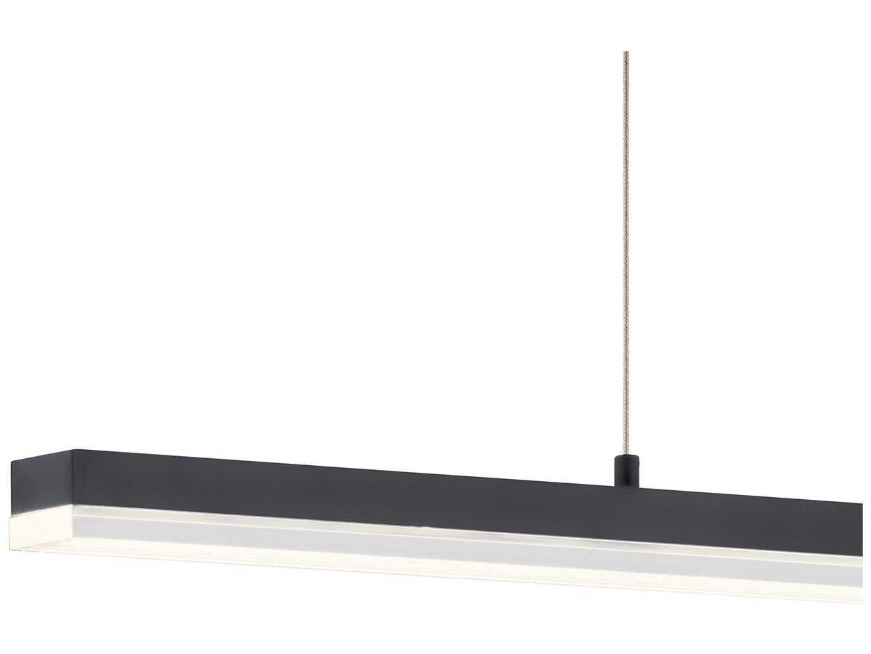Elan Gorve 1-Light Matte Black LED Linear Island Pendant