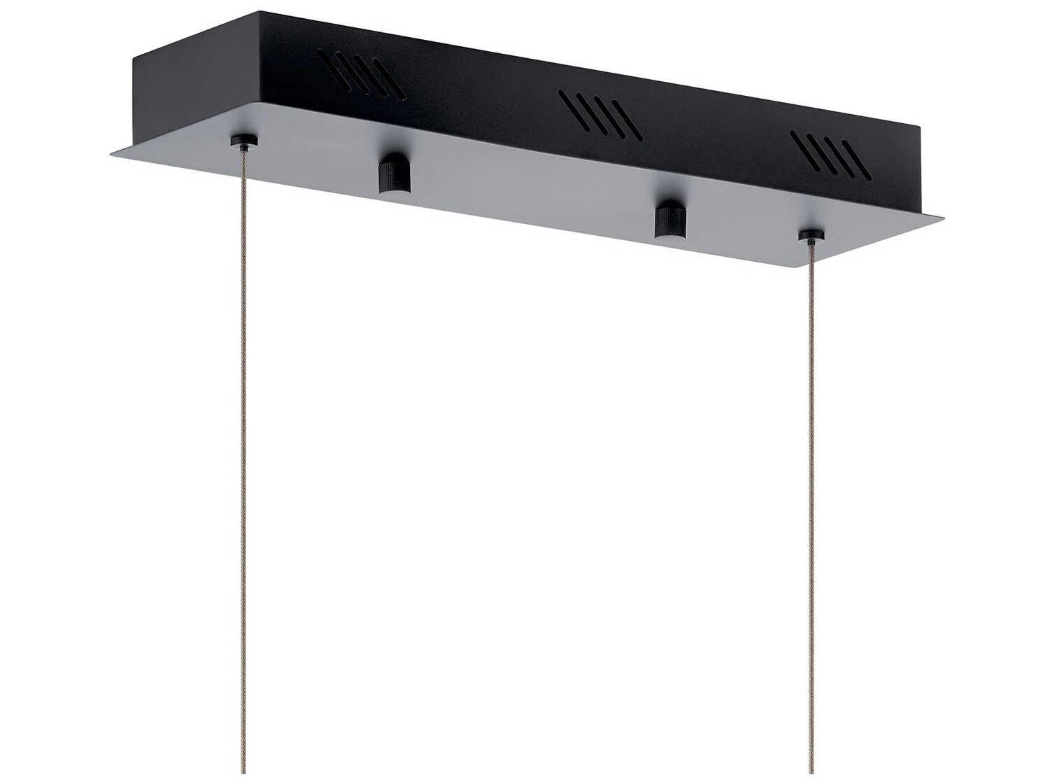 Elan Gorve 1-Light Matte Black LED Linear Island Pendant