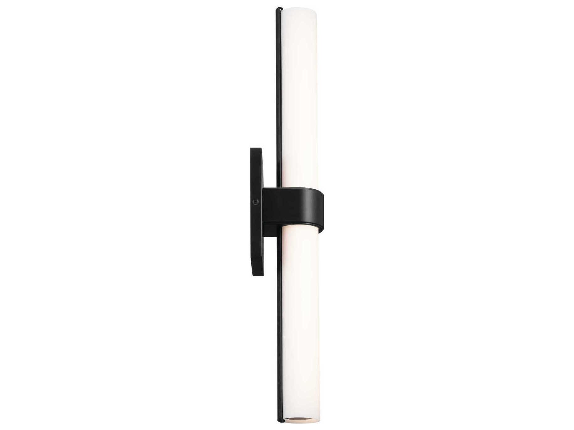 Elan Izza Tall 1-Light Matte Black Wall Sconce