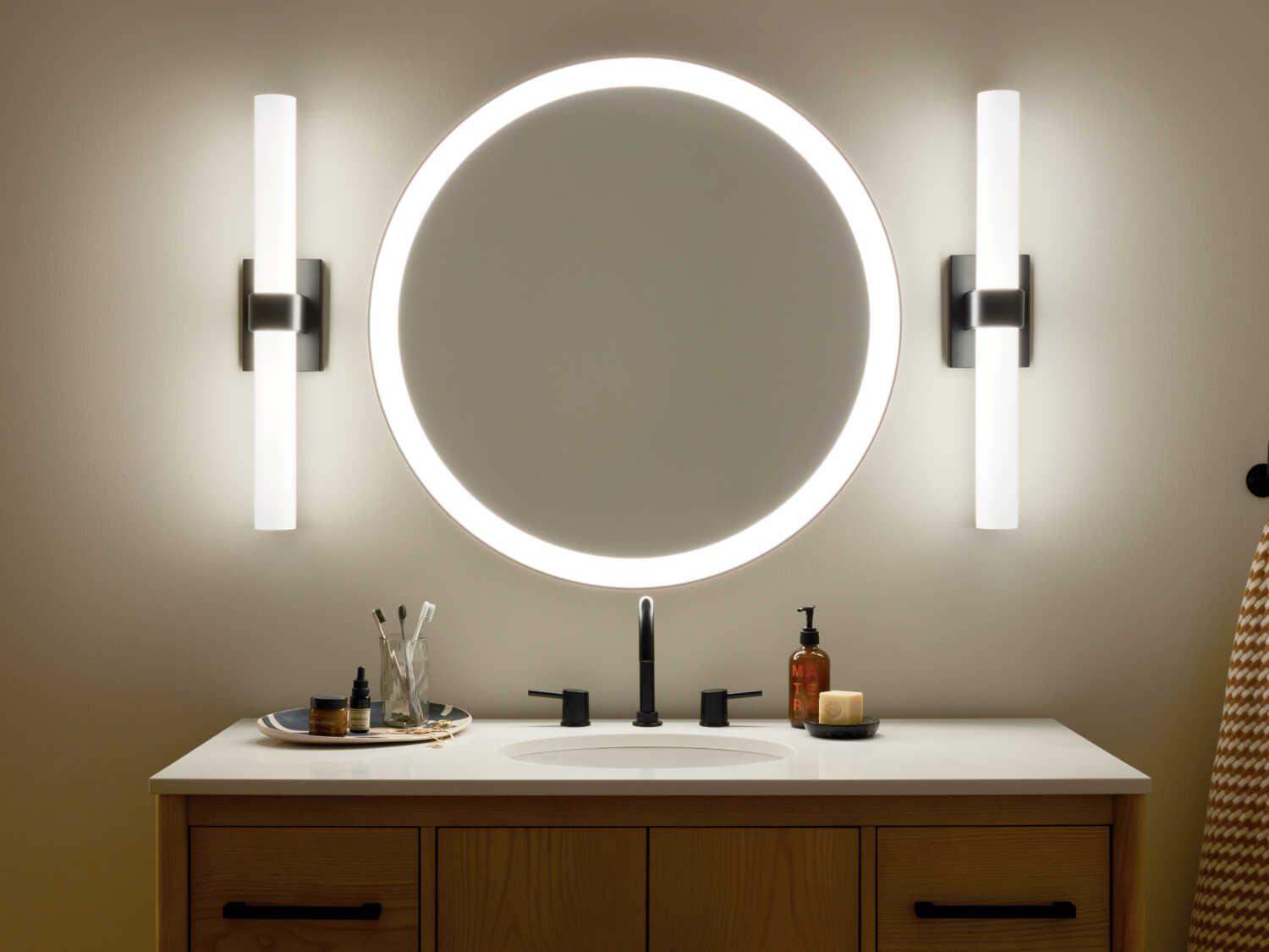 Elan Izza Tall 1-Light Matte Black Wall Sconce