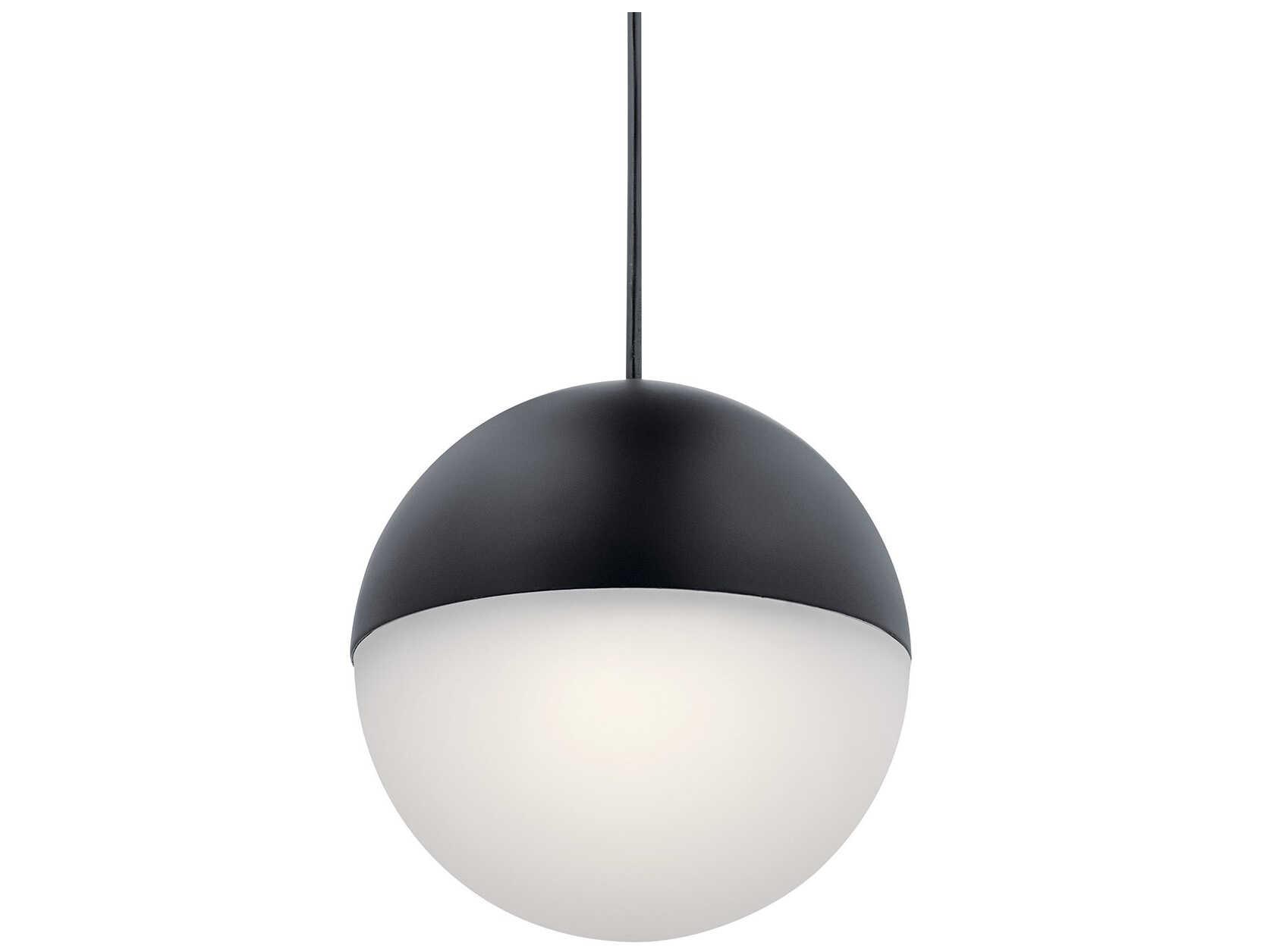 Elan Moonlit 1-Light Matte Black LED Globe Mini Pendant