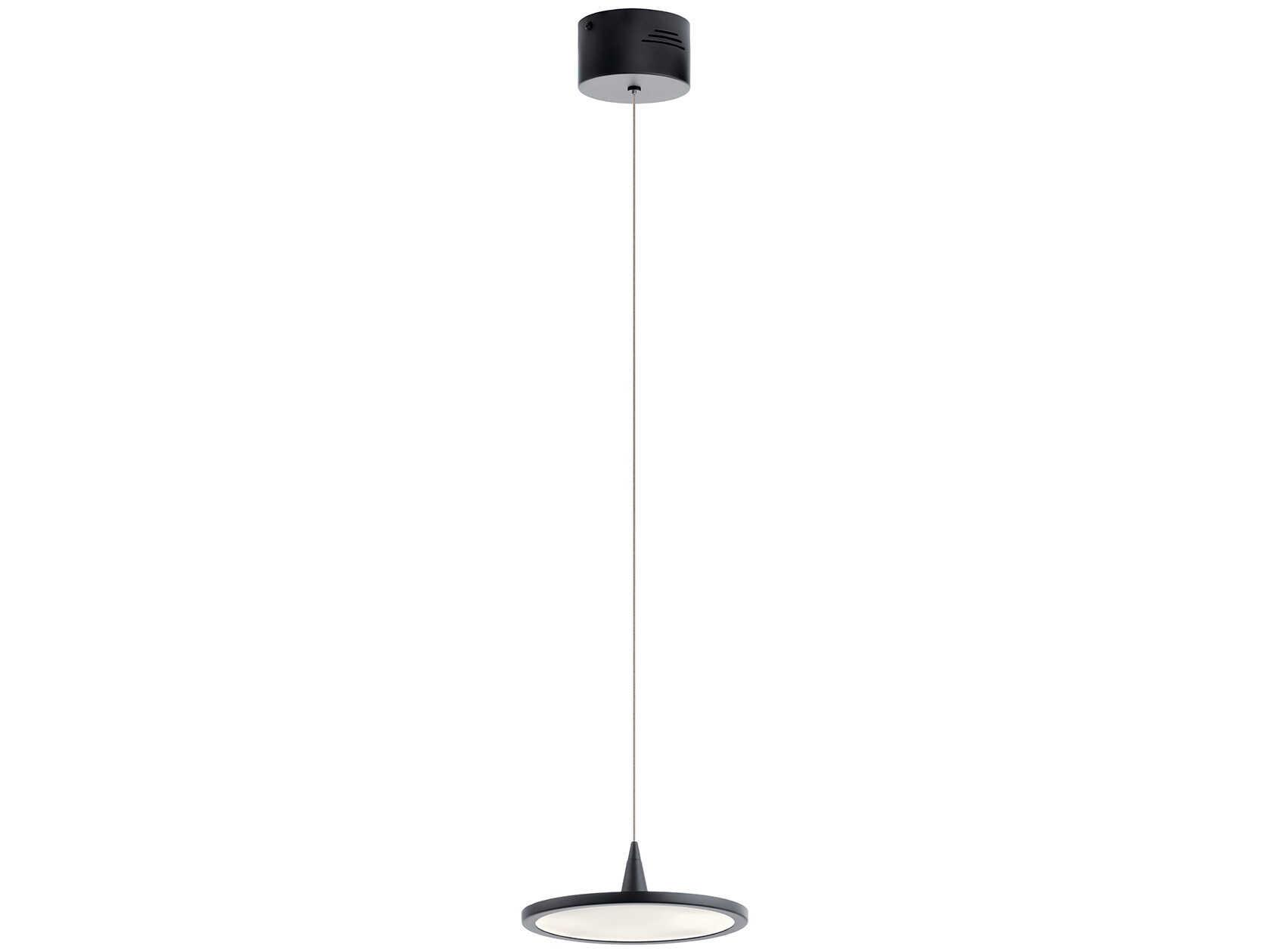 Elan Jeno 1-Light Matte Black LED Round Mini Pendant