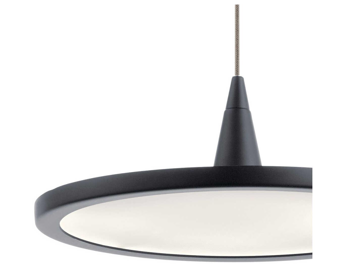 Elan Jeno 1-Light Matte Black LED Round Mini Pendant