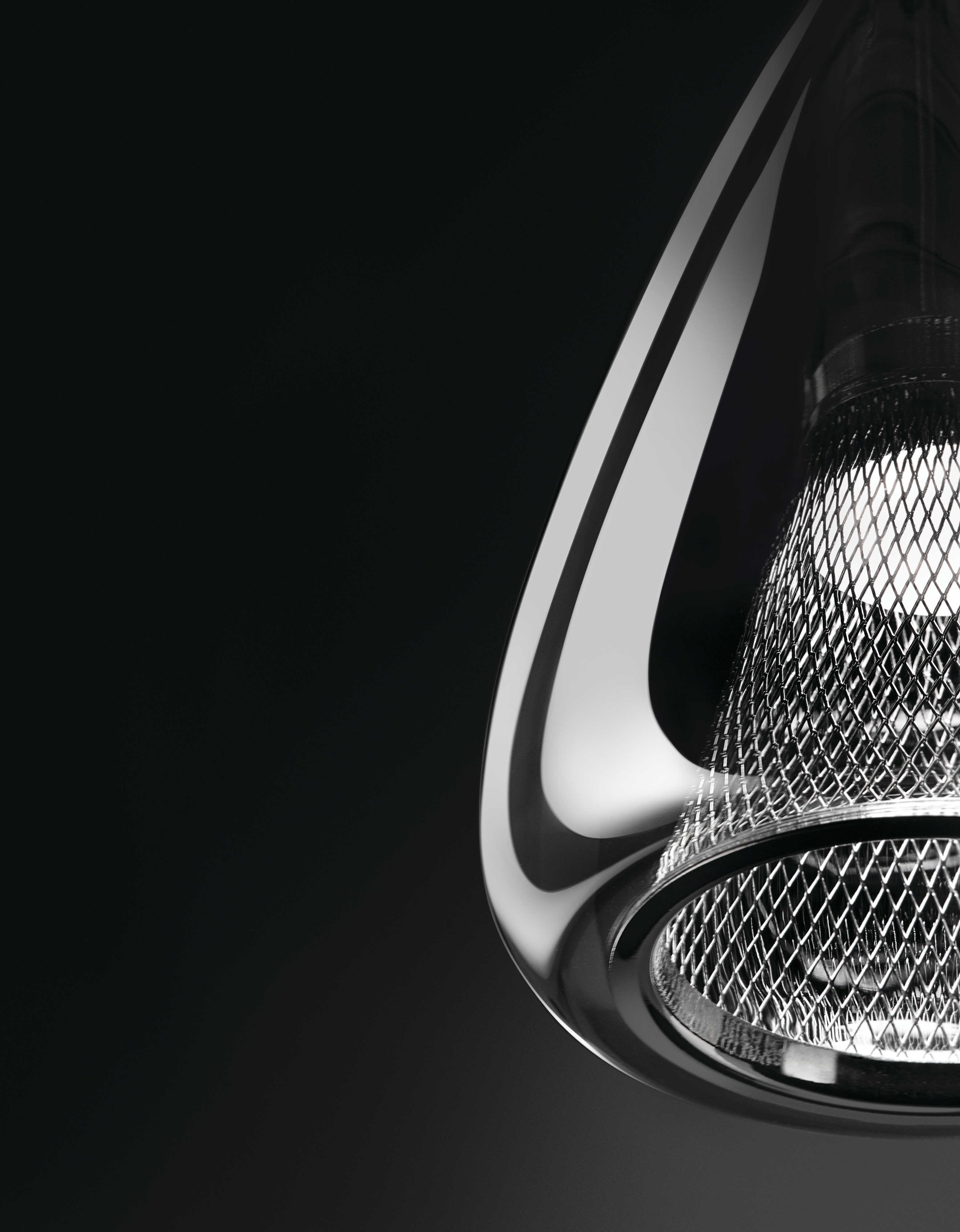 Elan Zin 1-Light Chrome Glass LED Bell Mini Pendant