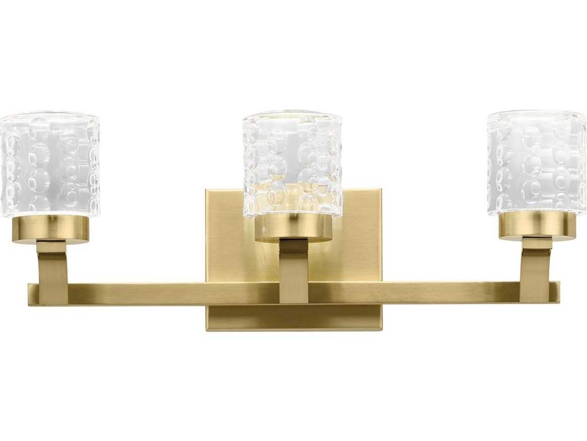 Elan Rene 3-Light Champagne Gold LED Vanity Light