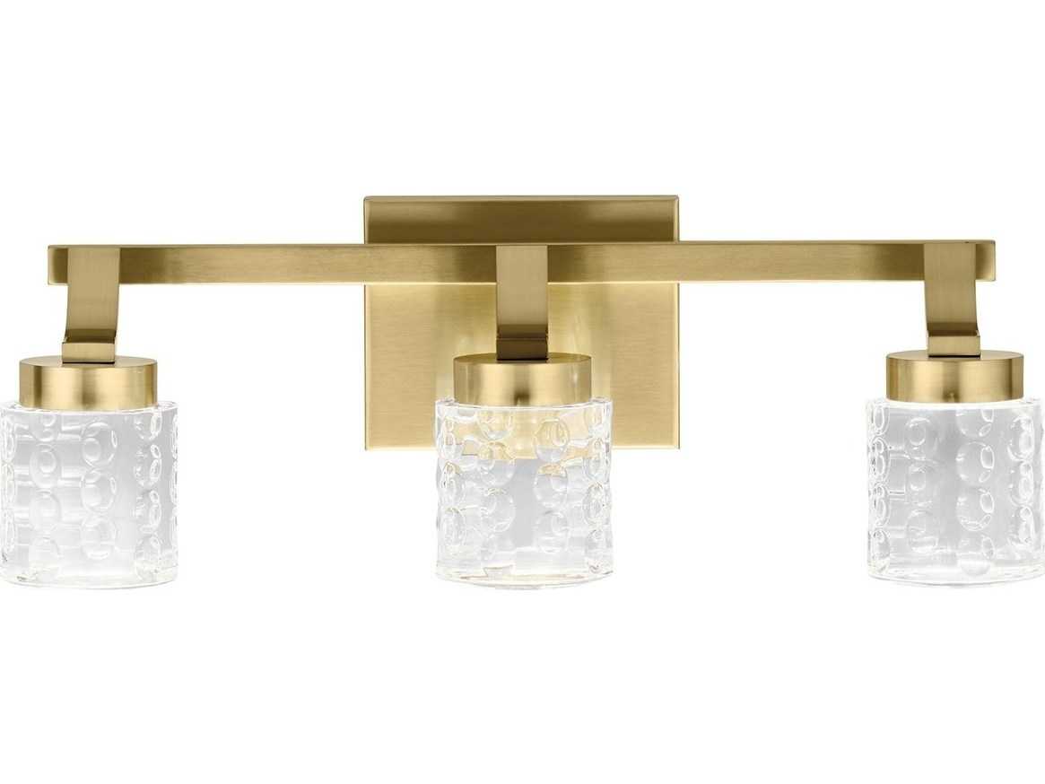 Elan Rene 3-Light Champagne Gold LED Vanity Light