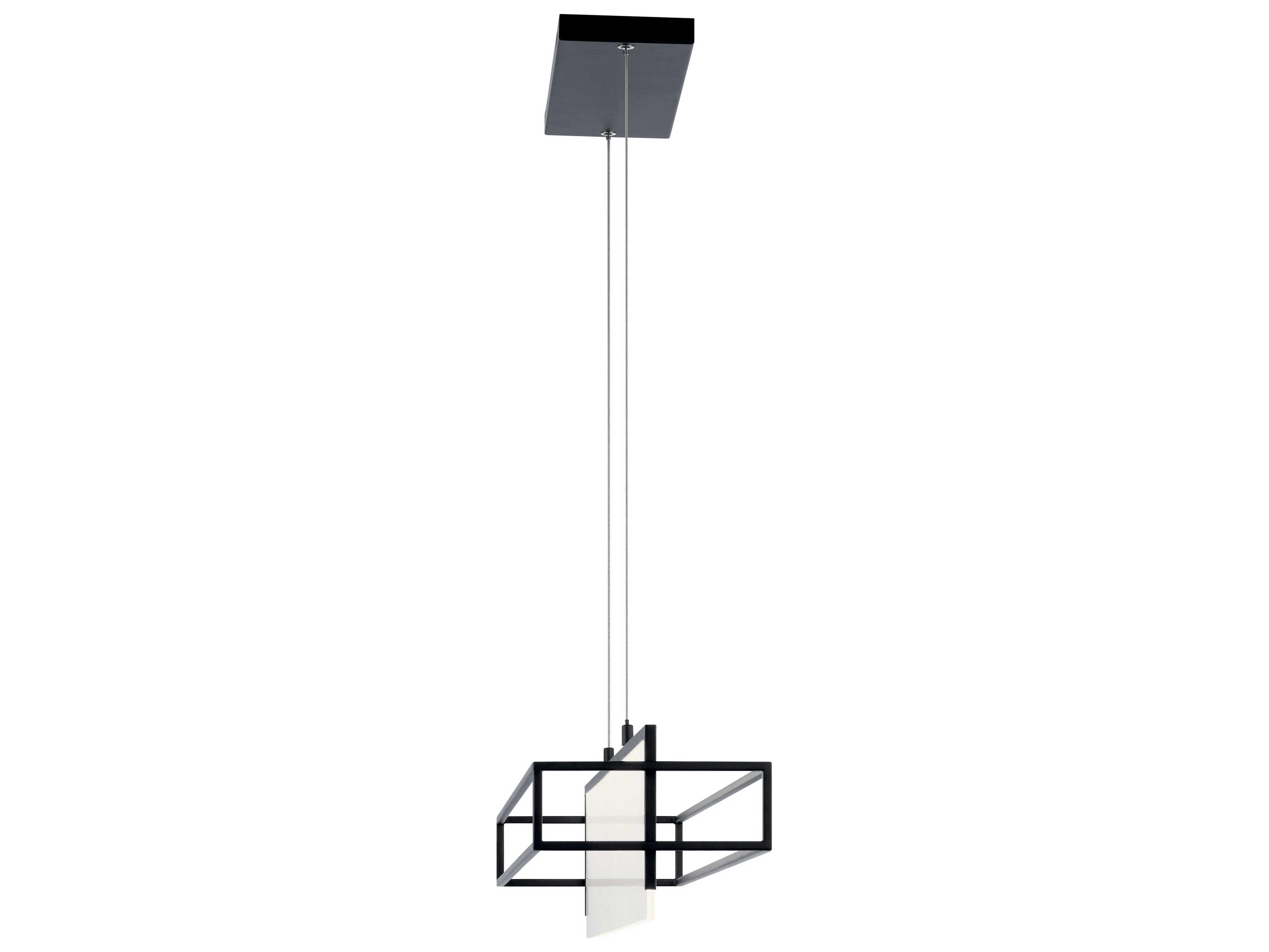 Elan Vega 1-Light Matte Black LED Linear Island Pendant