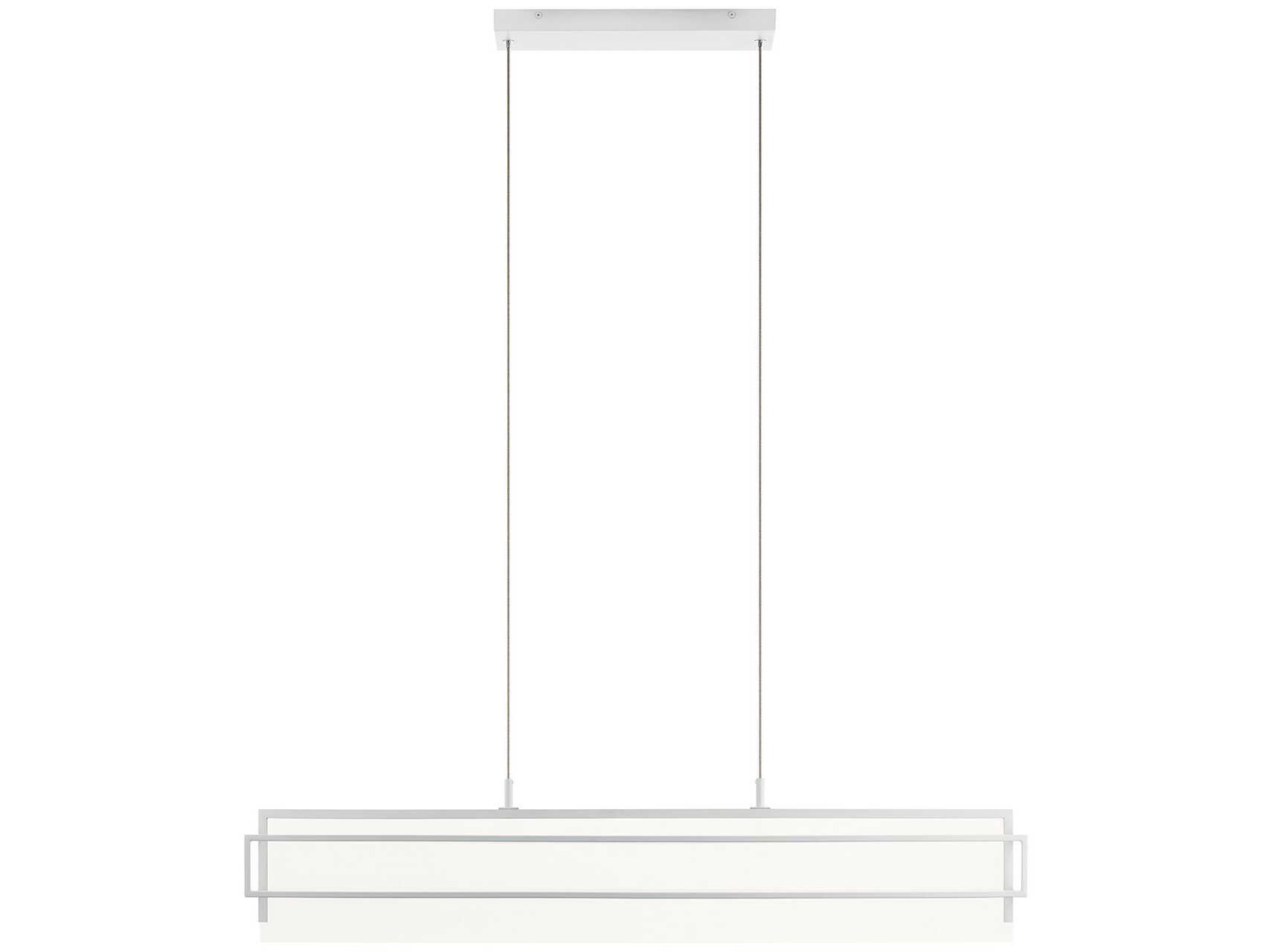 Elan Vega 36-Light White LED Geometric Linear Island Pendant