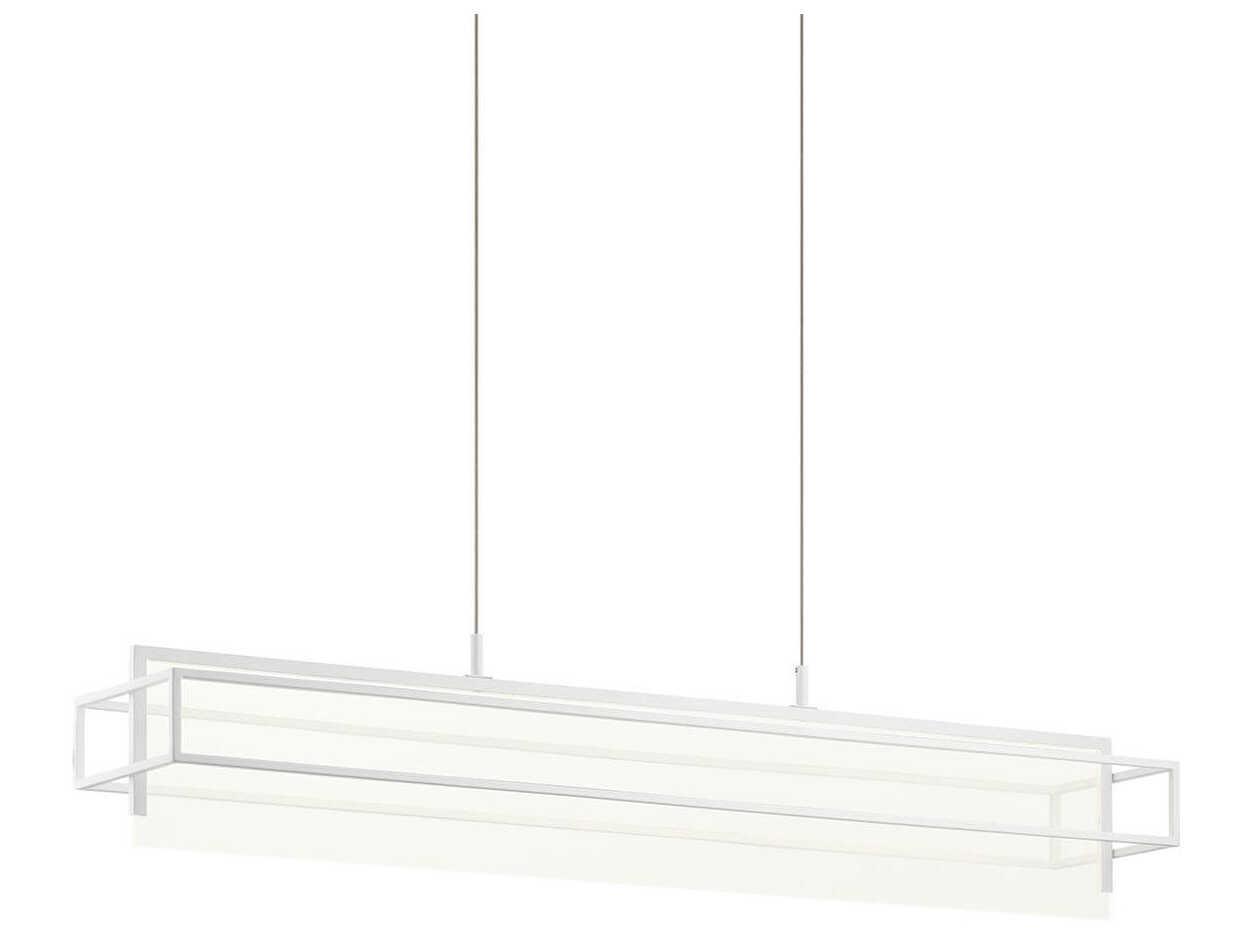 Elan Vega 36-Light White LED Geometric Linear Island Pendant