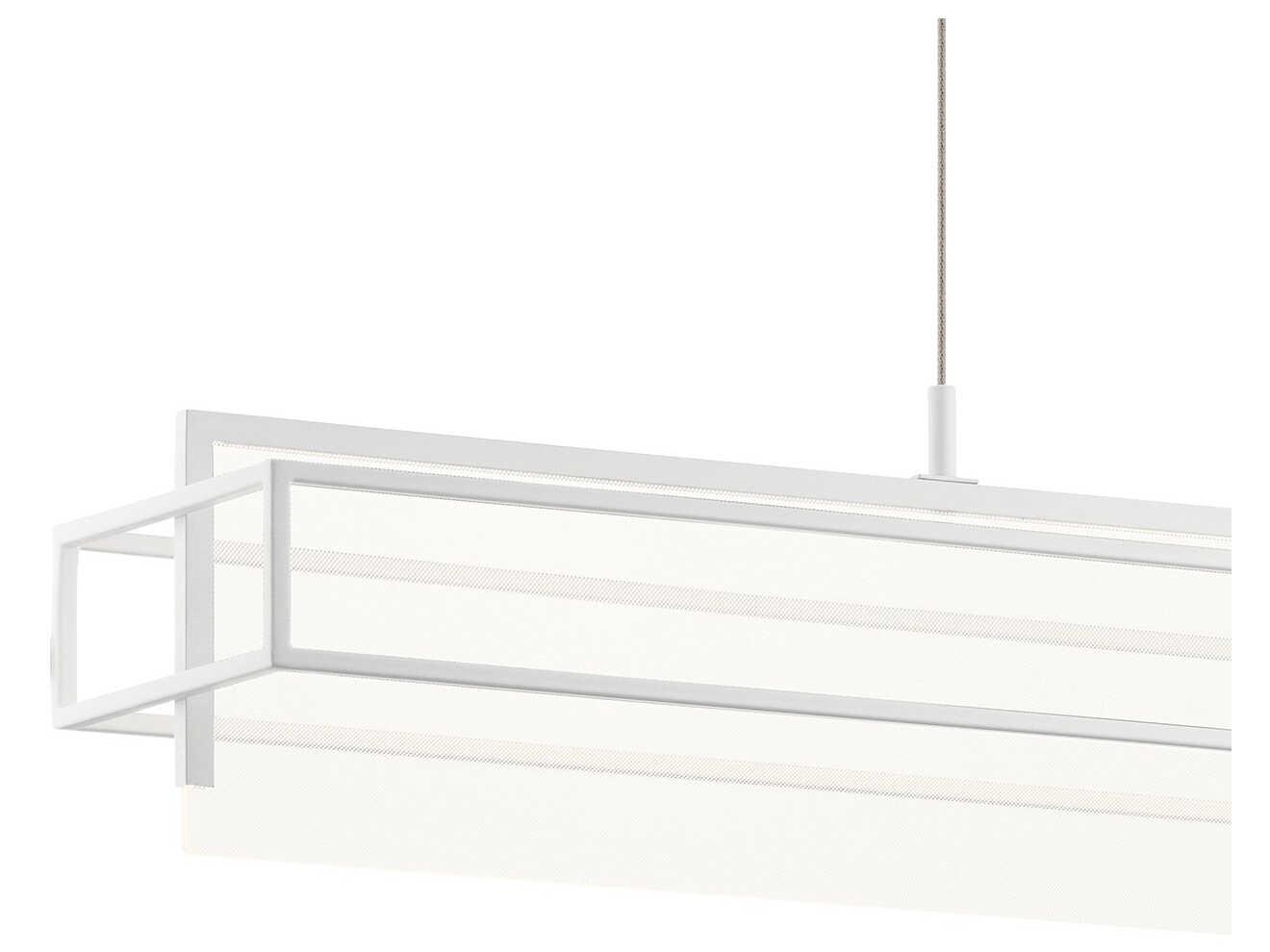 Elan Vega 36-Light White LED Geometric Linear Island Pendant