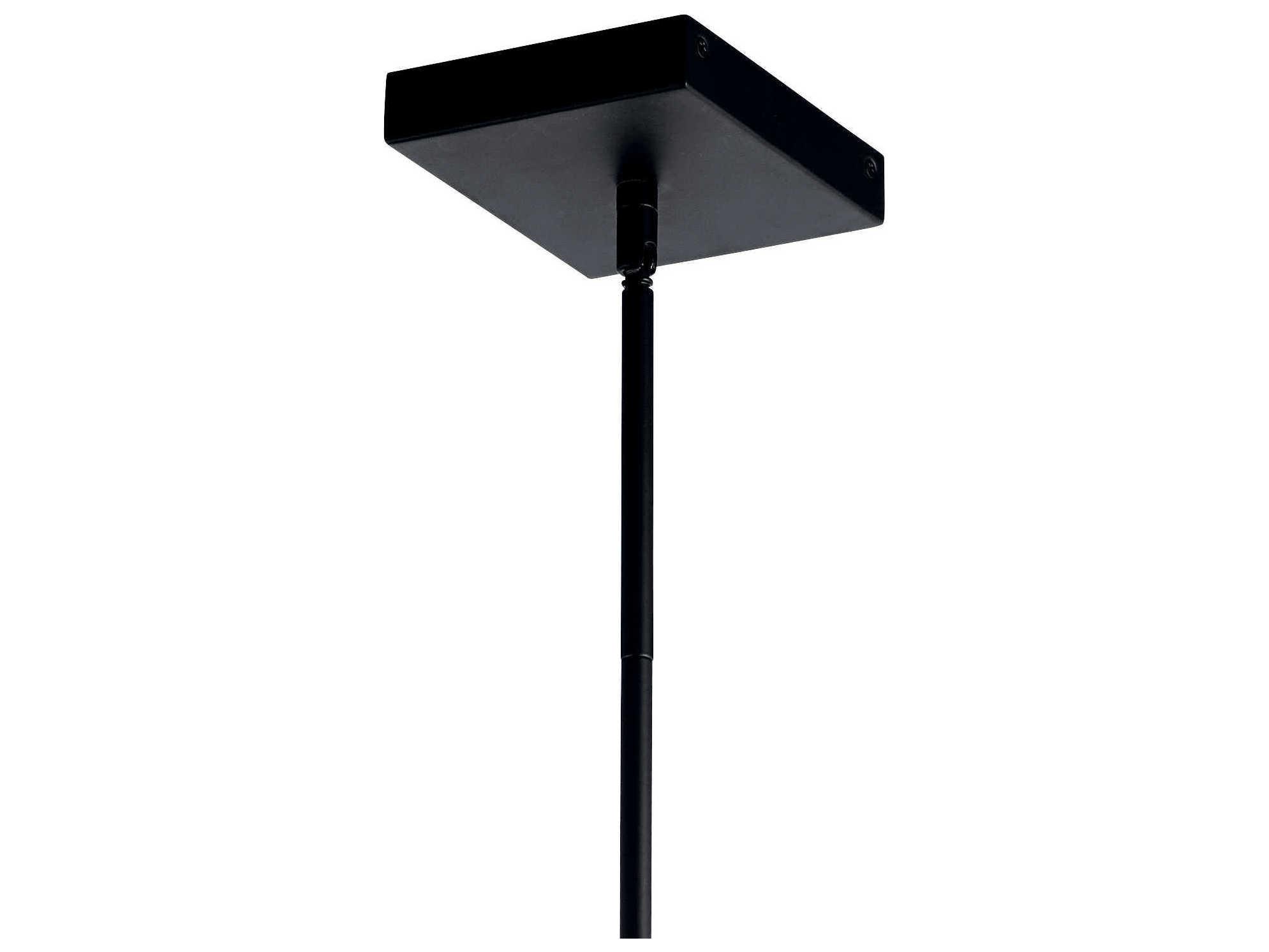 Elan Axis Matte Black Chrome LED Geometric Pendant