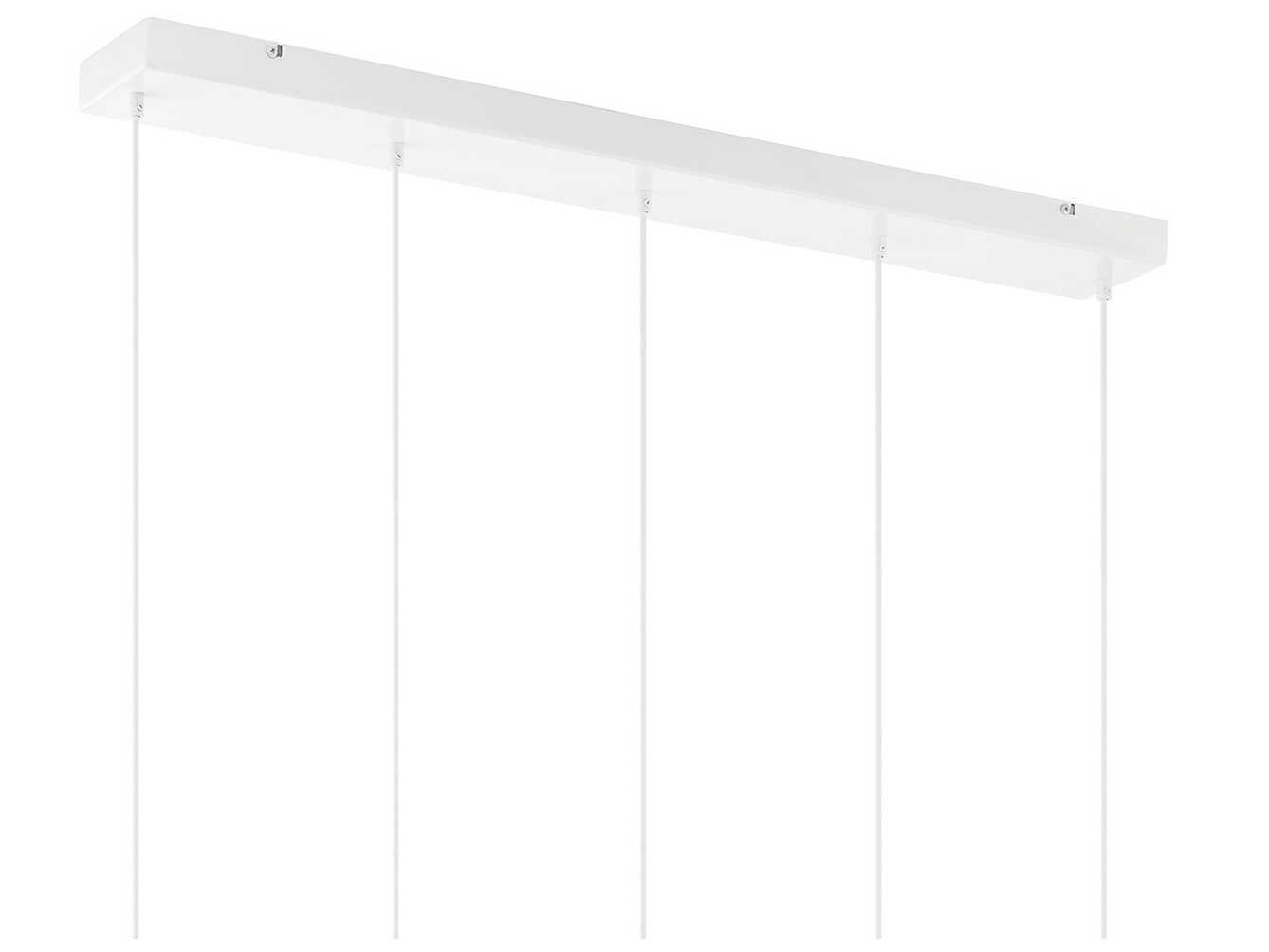 Elan Kordan 5-Light Matte White LED Linear Island Pendant