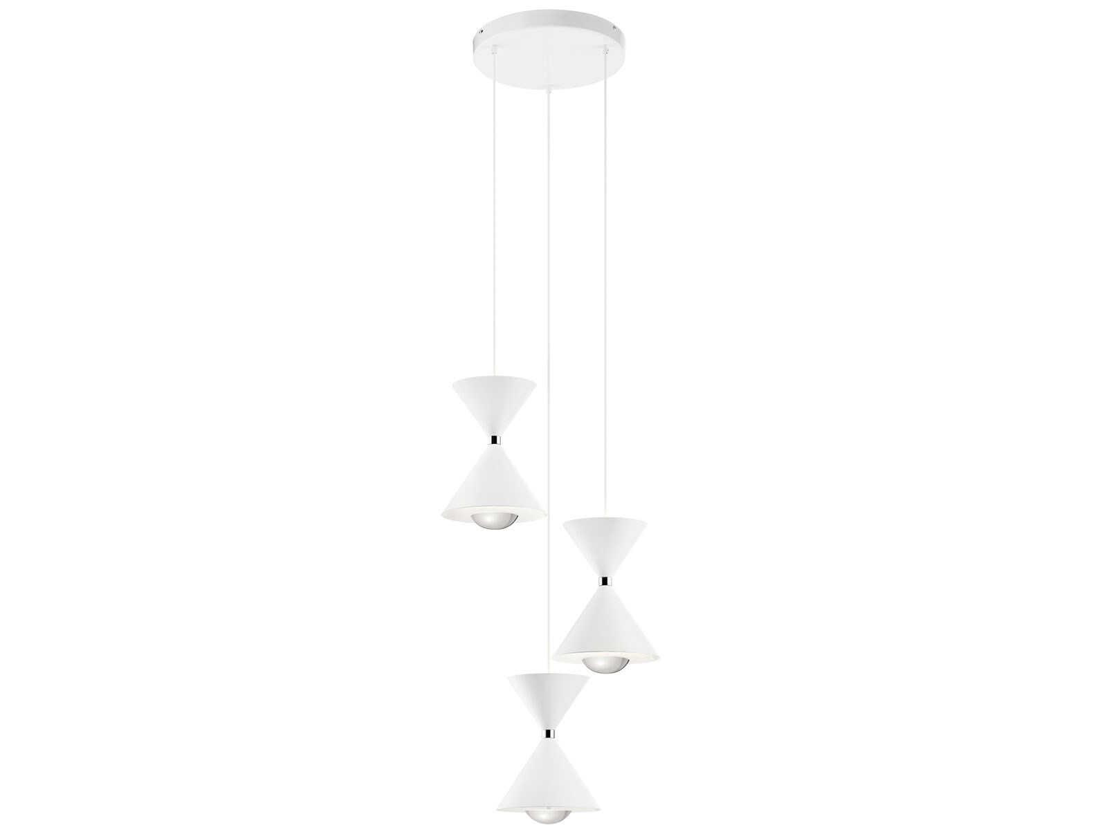 Elan Kordan 3-Light Matte White LED Pendant