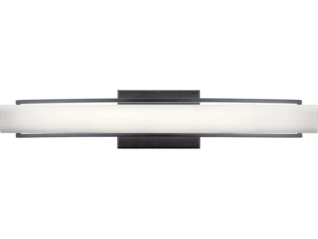 Elan Rowan 1-Light Matte Black Glass LED Vanity Light