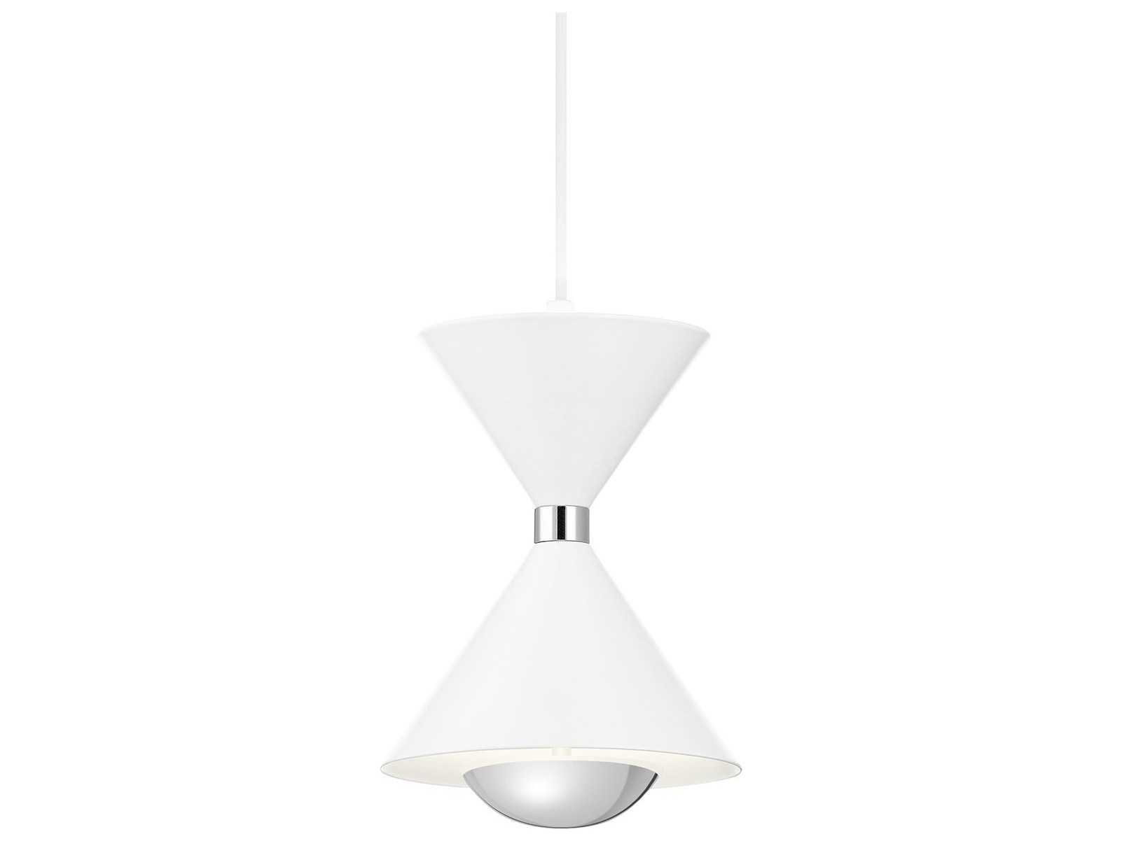 Elan Kordan 1-Light Matte White LED Geometric Mini Pendant