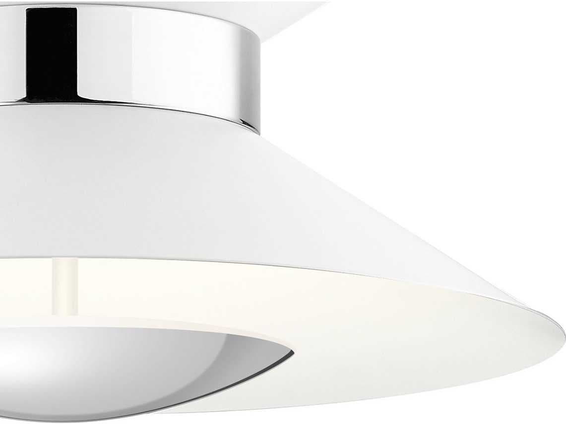 Elan Kordan 1-Light Matte White LED Round Flush Mount