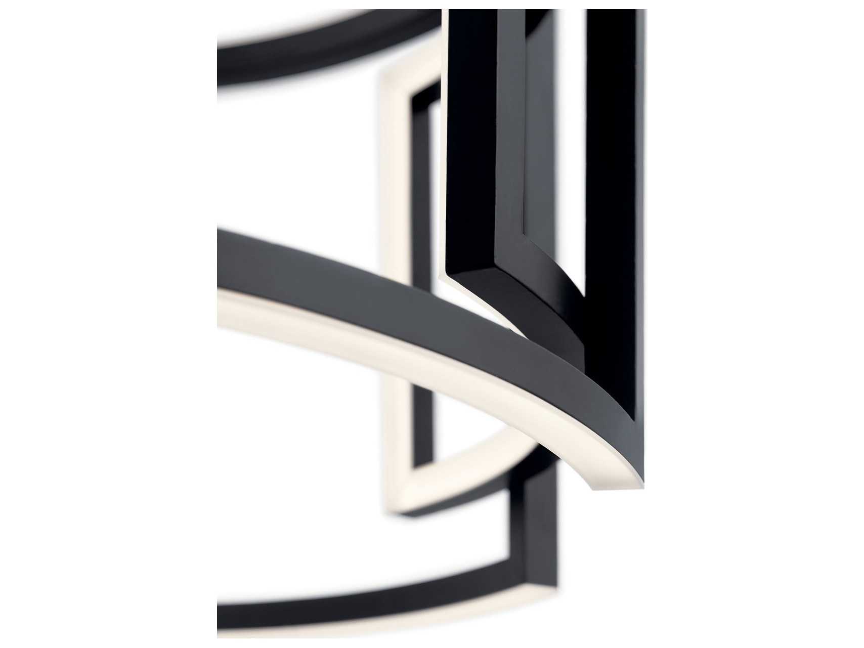 Elan Melko 9-Light Black LED Drum Geometric Pendant