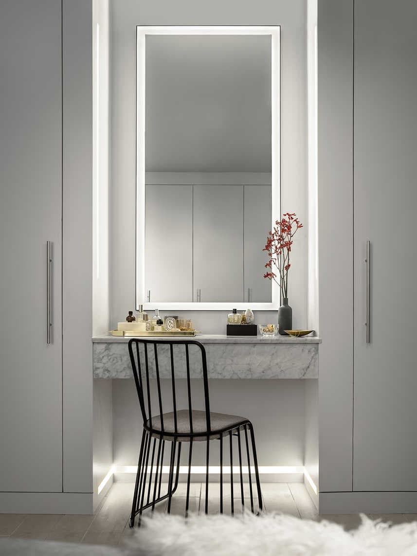 Elan Ryame Matte Black Rectangular LED Wall Mirror