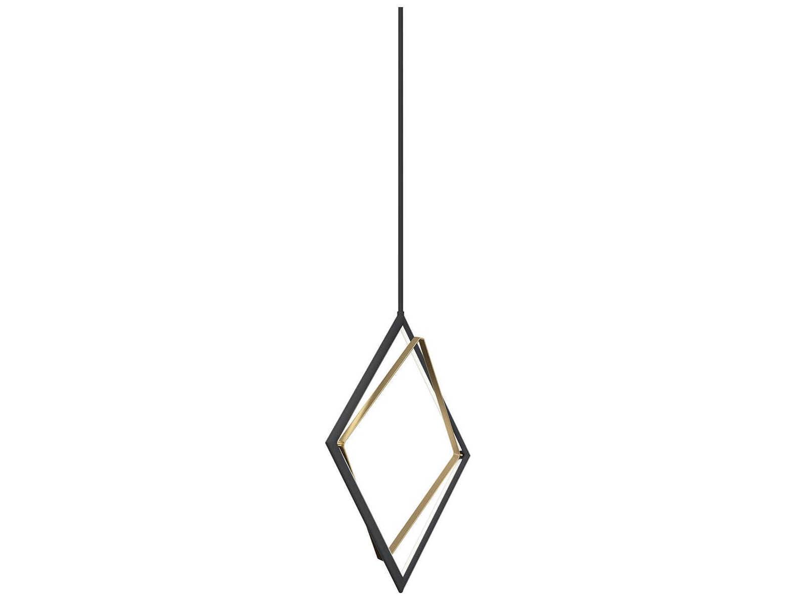 Elan Darski 1-Light Matte Black LED Geometric Pendant