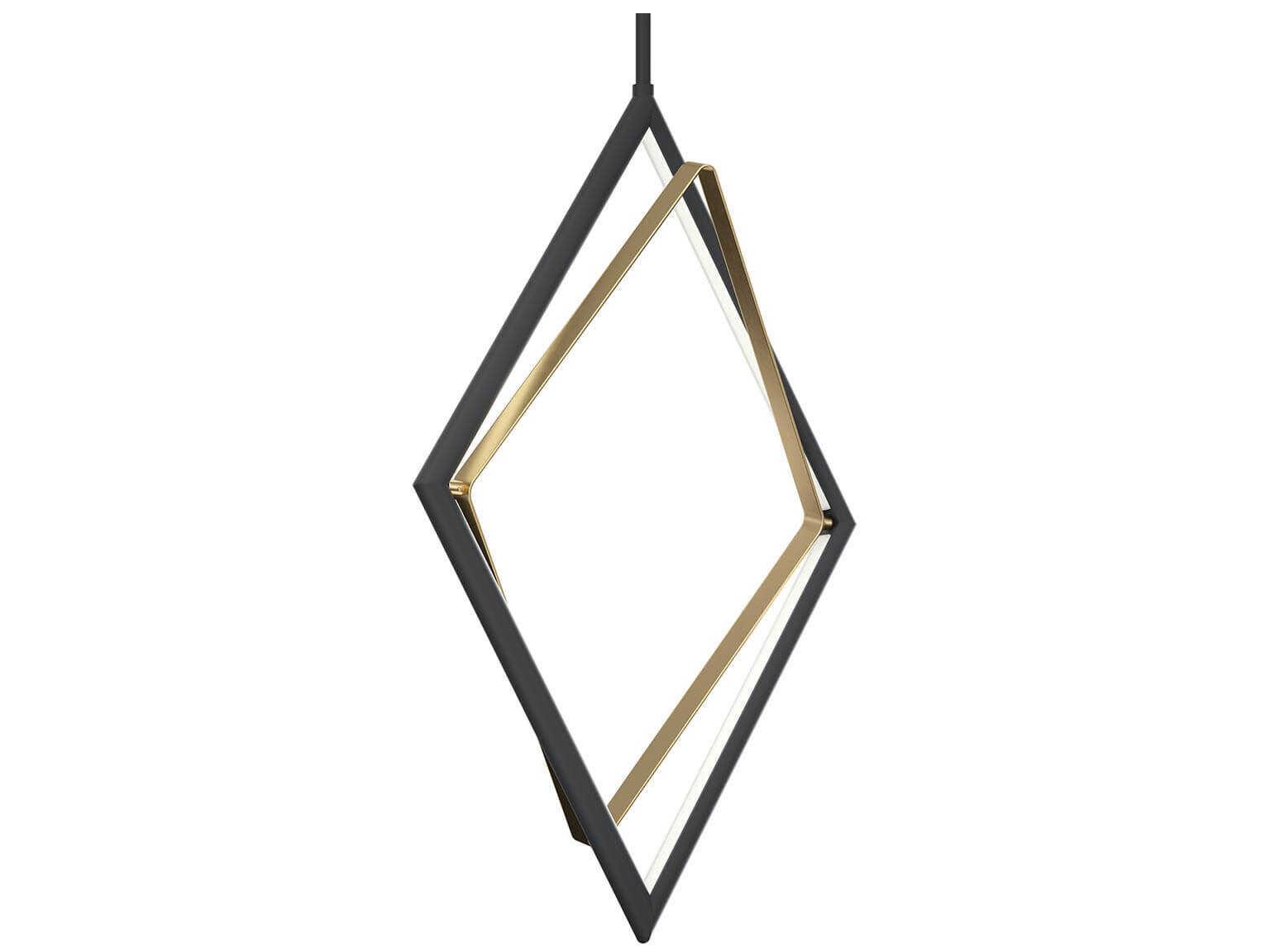 Elan Darski 1-Light Matte Black LED Geometric Pendant