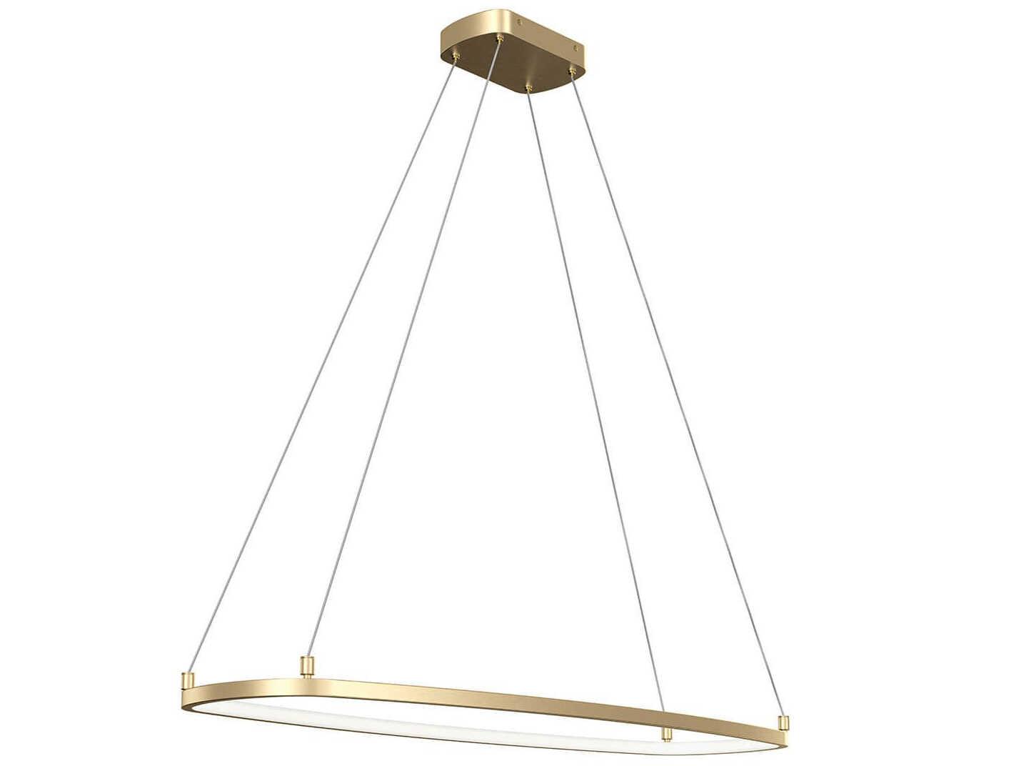 Elan Koloa 1-Light Champagne Gold LED Linear Island Pendant