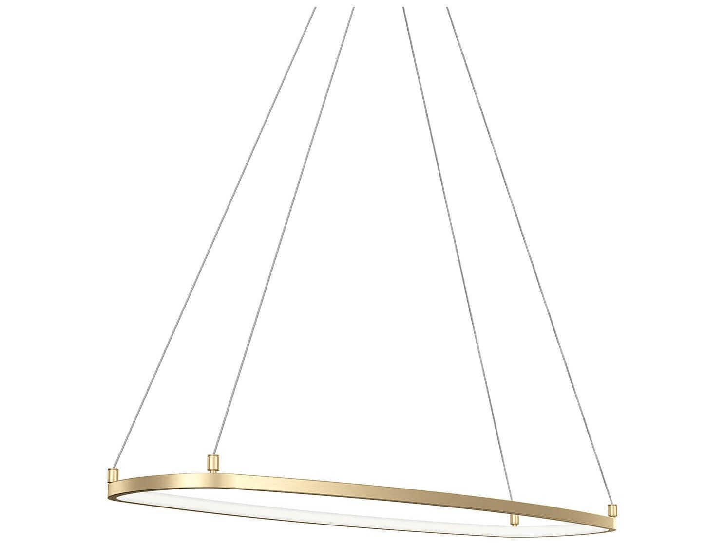 Elan Koloa 1-Light Champagne Gold LED Linear Island Pendant