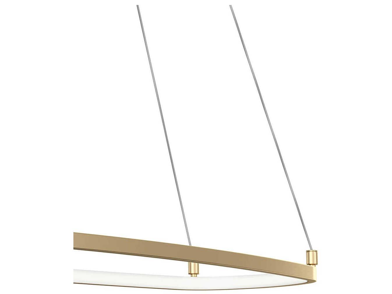 Elan Koloa 1-Light Champagne Gold LED Linear Island Pendant