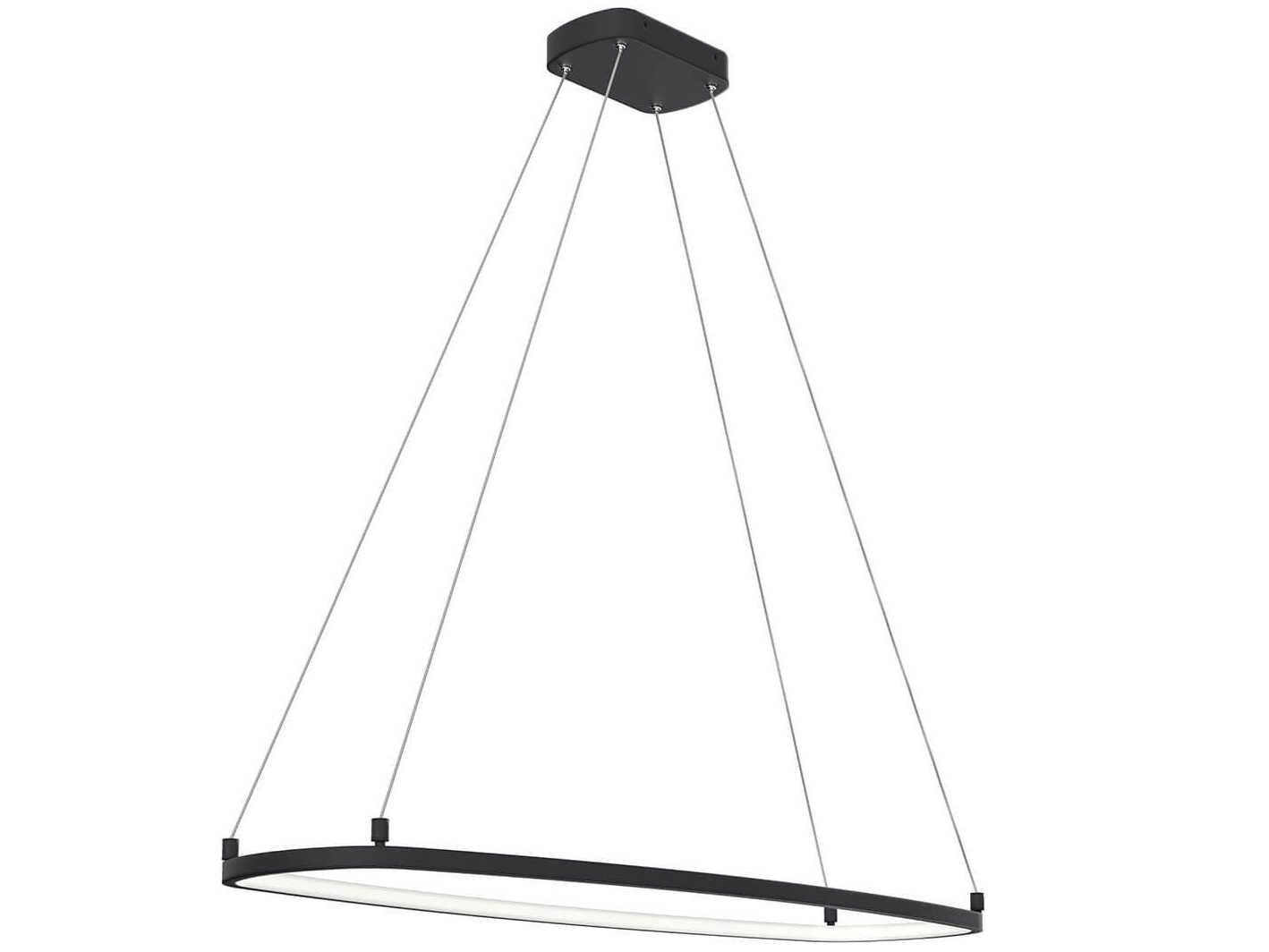Elan Koloa 1-Light Matte Black LED Linear Island Pendant