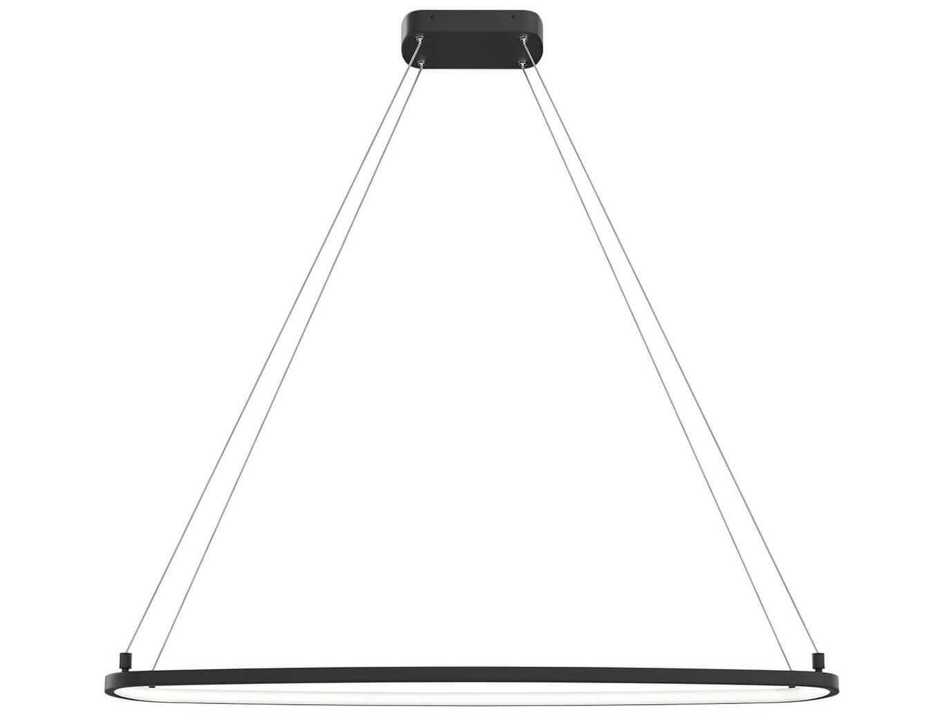 Elan Koloa 1-Light Matte Black LED Linear Island Pendant