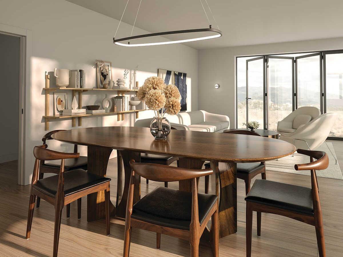 Elan Koloa 1-Light Matte Black LED Linear Island Pendant