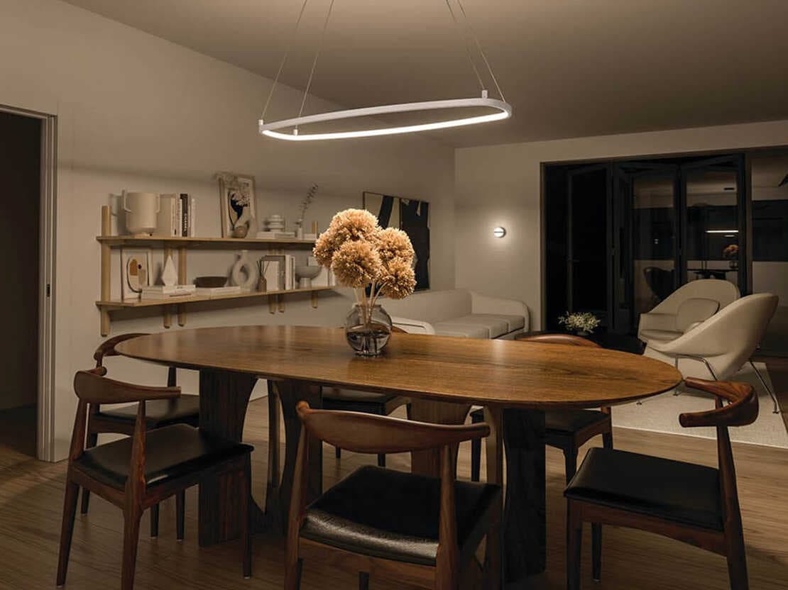 Elan Koloa 1-Light White LED Linear Island Pendant
