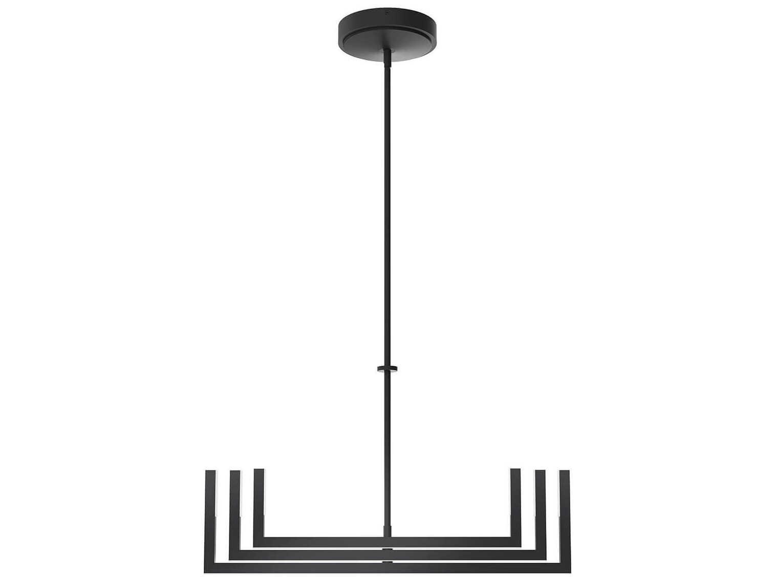 Elan Priam 6-Light Matte Black LED Linear Chandelier