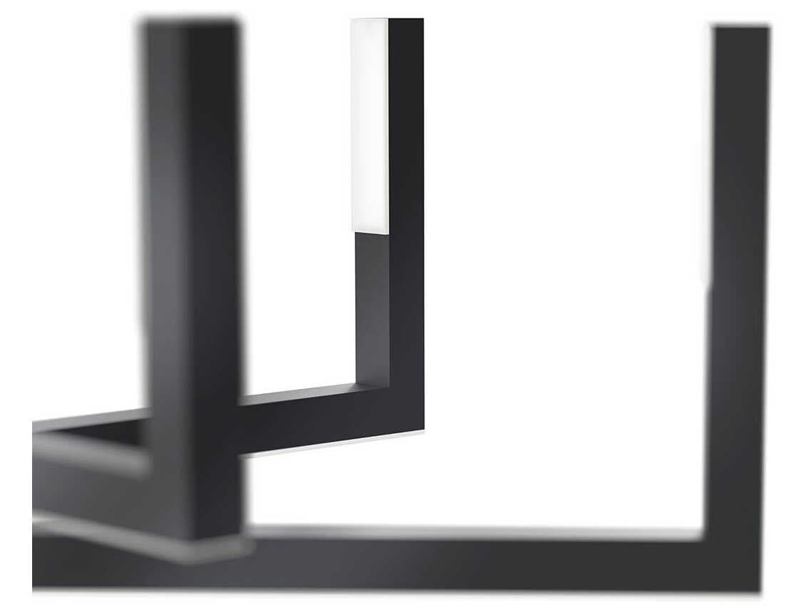 Elan Priam 6-Light Matte Black LED Linear Chandelier