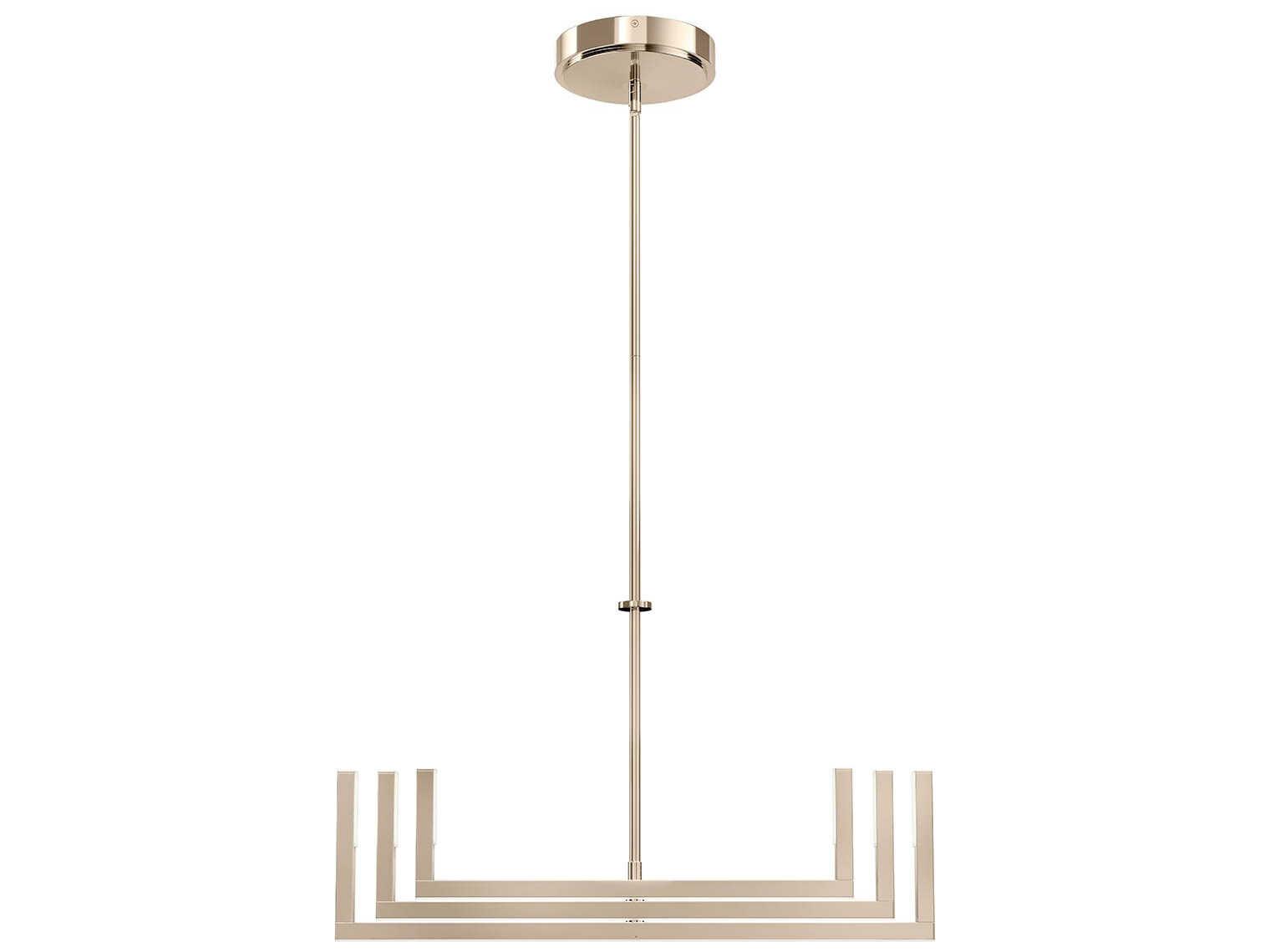 Elan Priam 6-Light Polished Nickel LED Linear Chandelier