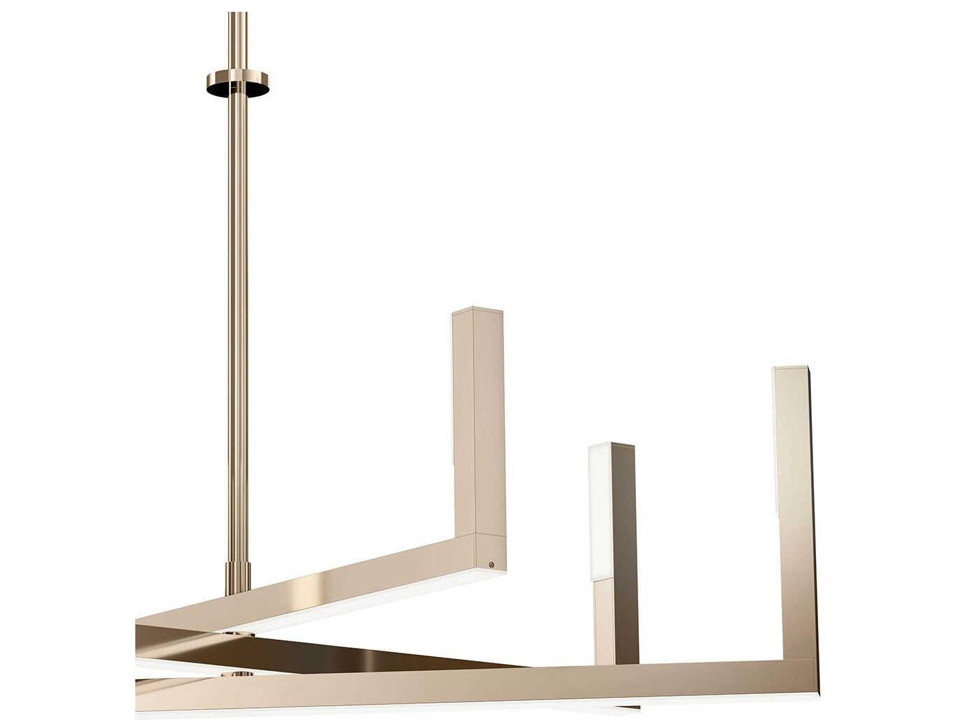 Elan Priam 6-Light Polished Nickel LED Linear Chandelier